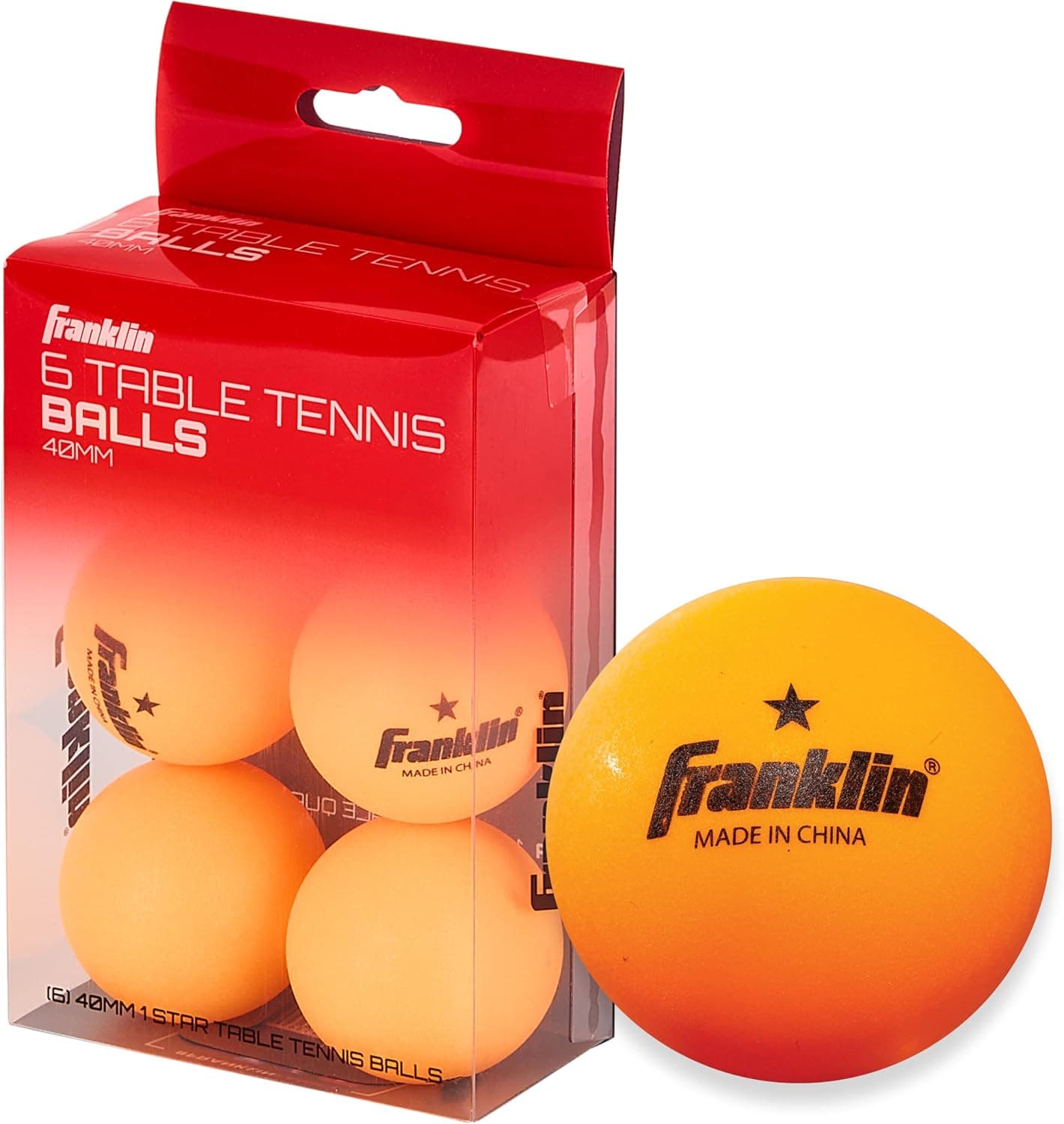 توپ تنیس روی میز Franklin Sports با سایز و وزن استاندارد 40mm یکستاره، بستههای چندتایی و خانوادگی توپ تنیس روی میز Franklin Sports با سایز و وزن استاندارد 40mm یکستاره، بستههای چندتایی و خانوادگی