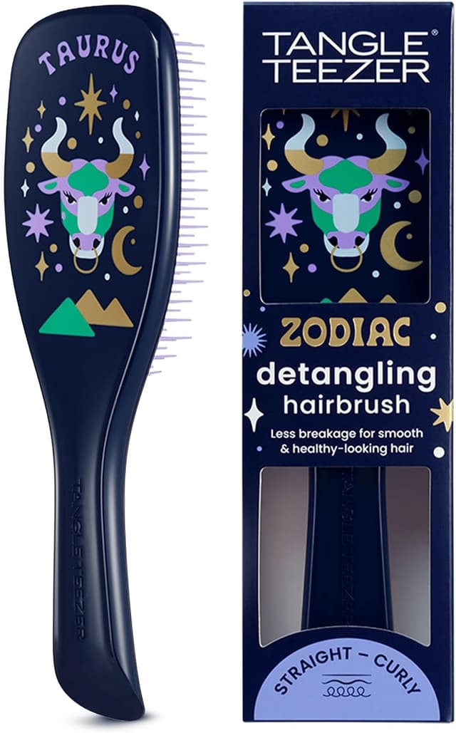 برس باز کننده گره مو Tangle Teezer The Ultimate Detangler مدل Zodiac Taurus برای موهای صاف و فر برس باز کننده گره مو Tangle Teezer The Ultimate Detangler مدل Zodiac Taurus برای موهای صاف و فر