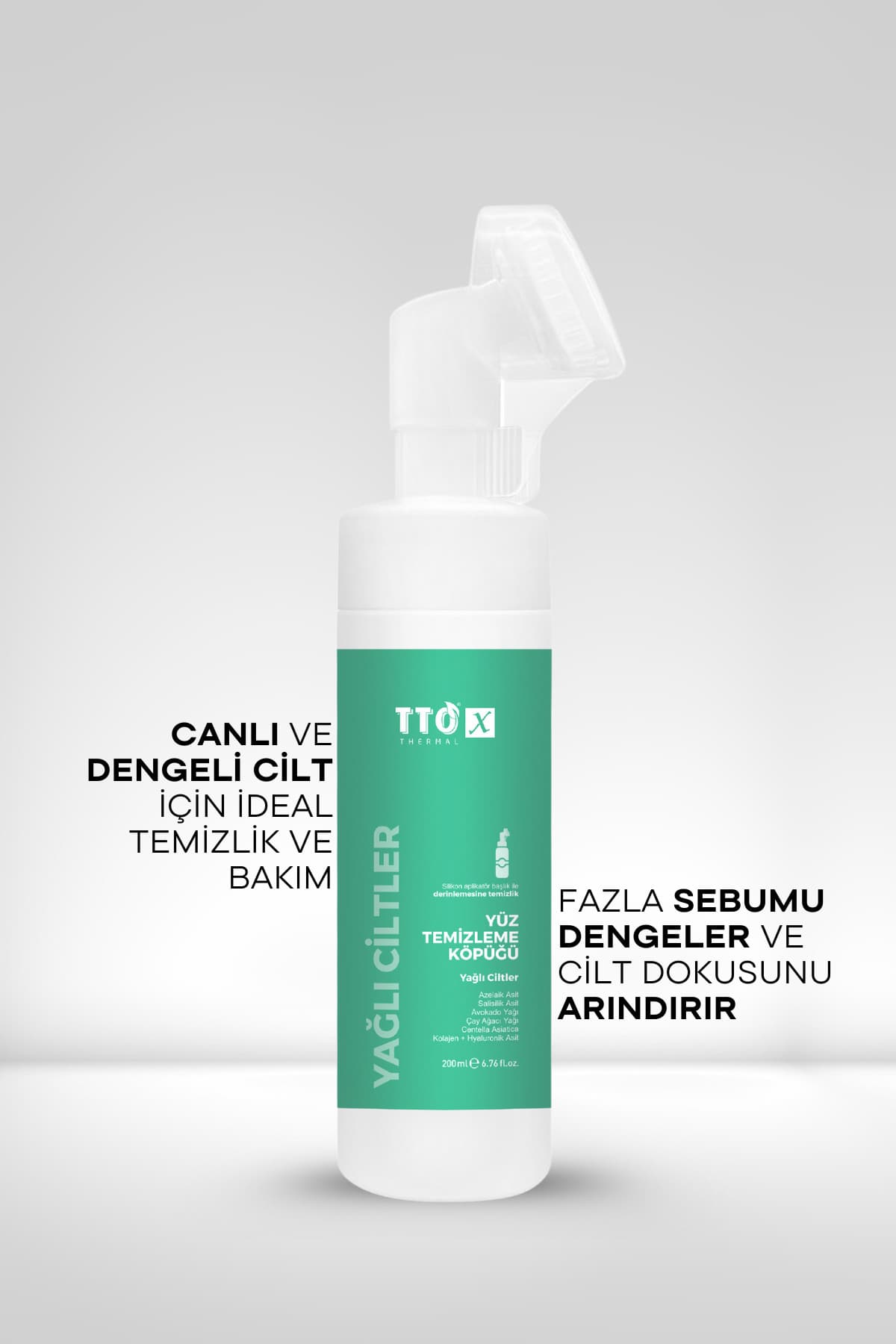 کف پاککننده صورت TTO با روغن درخت چای 200 ml اپلیکاتوردار پوست چرب کف پاککننده صورت TTO با روغن درخت چای 200 ml اپلیکاتوردار پوست چرب