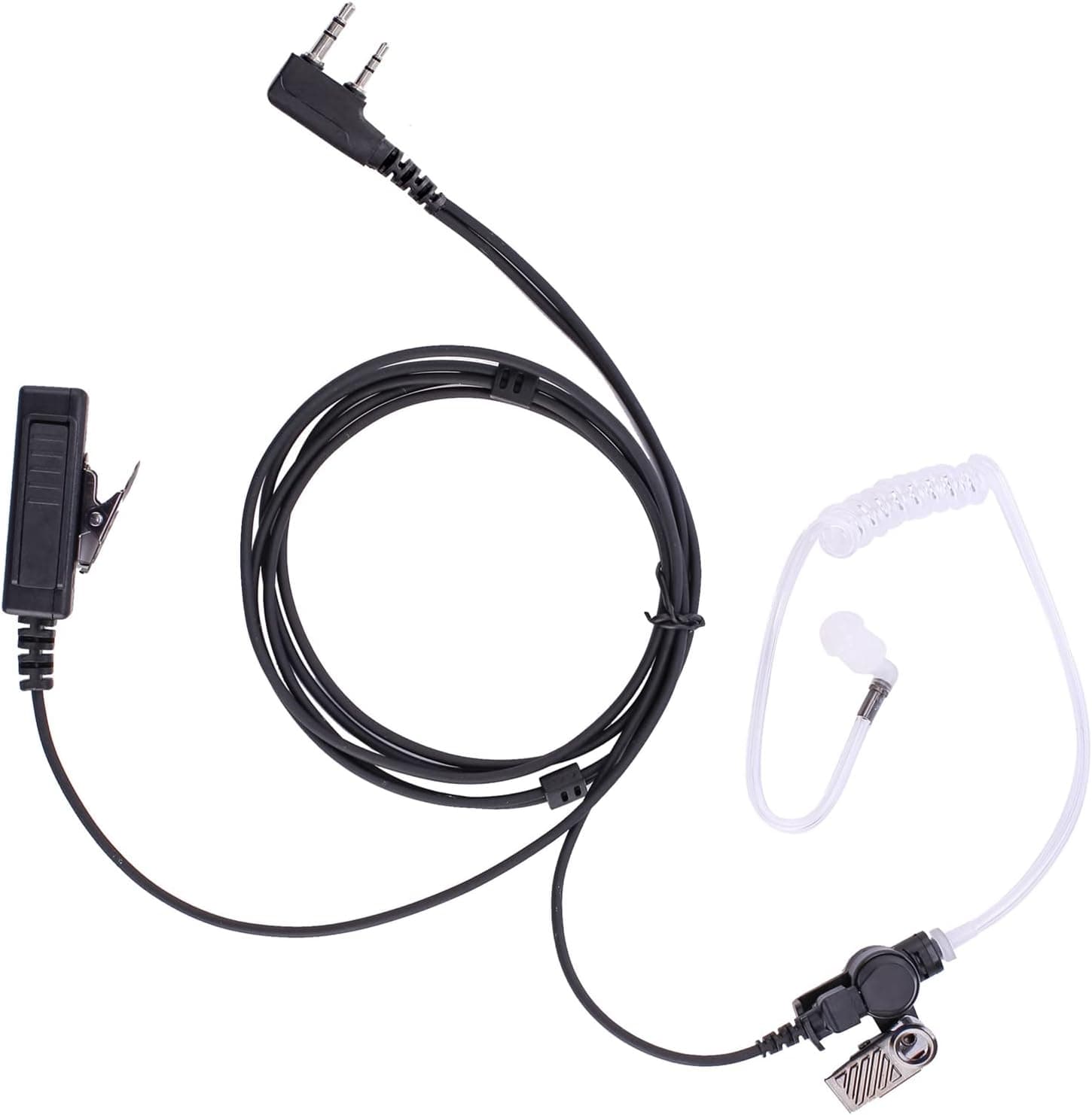 کیت هندزفری لوله آکوستیک شفاف POFENAL با میکروفون PTT بزرگ، 2 سیم و 2 Pin سازگار با BF UV-5R، BTECH، Kenwood، retc 15، Retevis RT21 RT22 کیت هندزفری لوله آکوستیک شفاف POFENAL با میکروفون PTT بزرگ، 2 سیم و 2 Pin سازگار با BF UV-5R، BTECH، Kenwood، retc 15، Retevis RT21 RT22