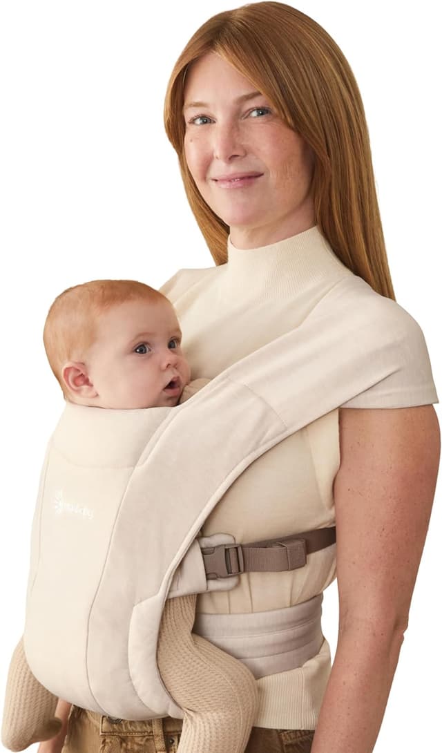 شال حمل نوزاد Ergobaby نخی کرمی مدل Embrace 7-25 pounds شال حمل نوزاد Ergobaby نخی کرمی مدل Embrace 7-25 pounds