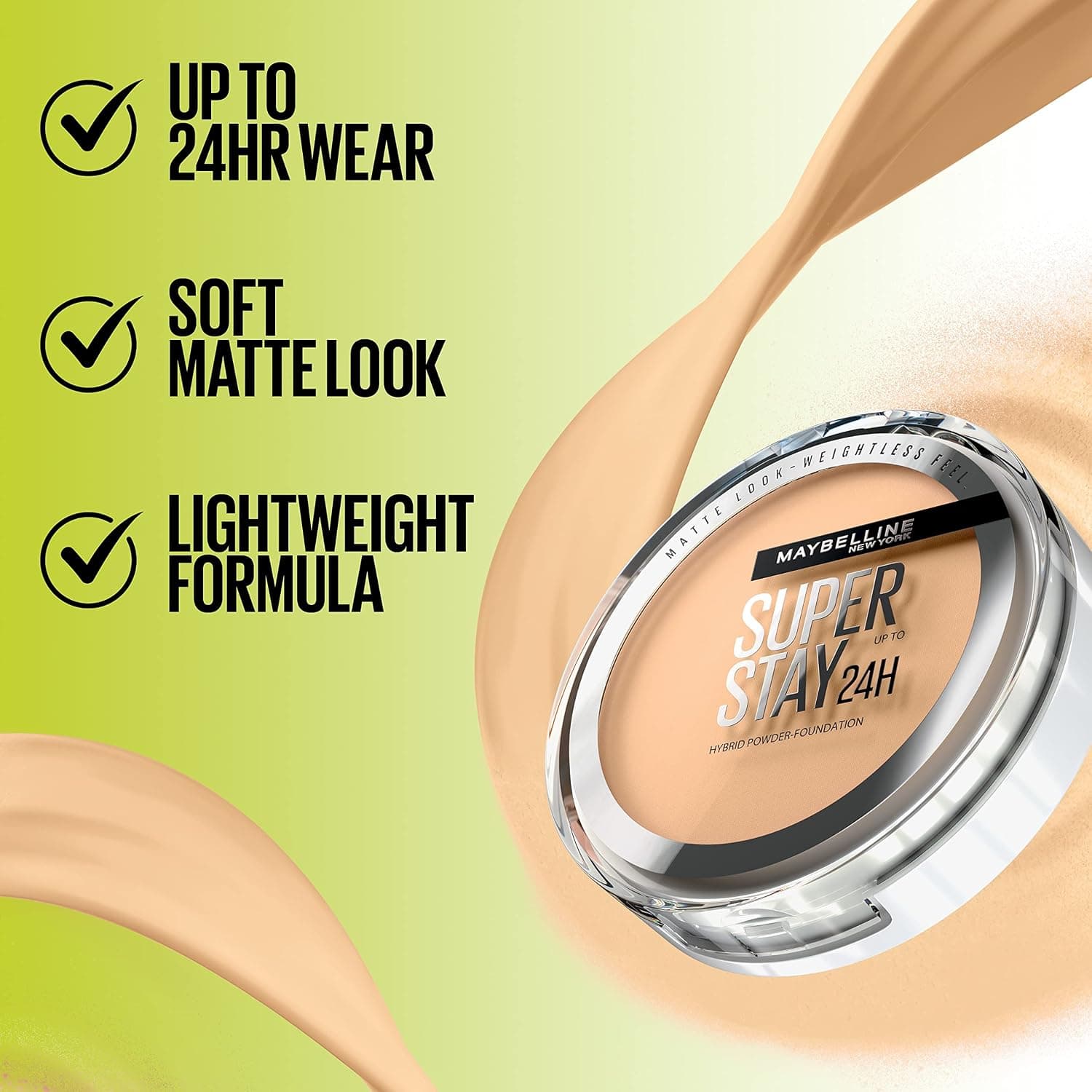 پودر کرمپودر MAYBELLINE Super Stay با پوشش متوسط تا کامل و جلوه مات، مدل 220 پودر کرمپودر MAYBELLINE Super Stay با پوشش متوسط تا کامل و جلوه مات، مدل 220