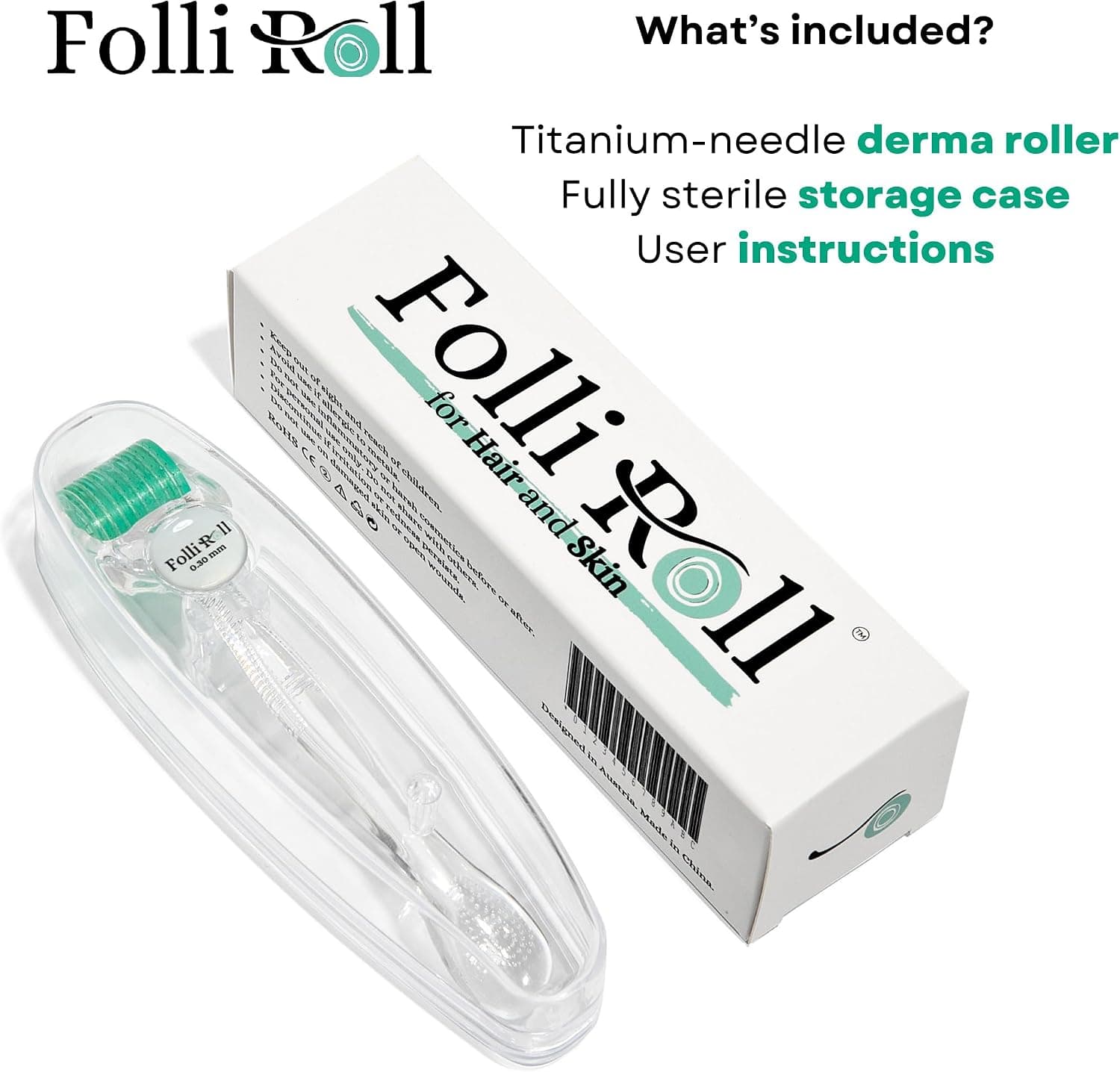 درما رولر FolliRoll با سوزنهای میکرو تیتانیوم 0.30 mm و 192 سوزن درما رولر FolliRoll با سوزنهای میکرو تیتانیوم 0.30 mm و 192 سوزن