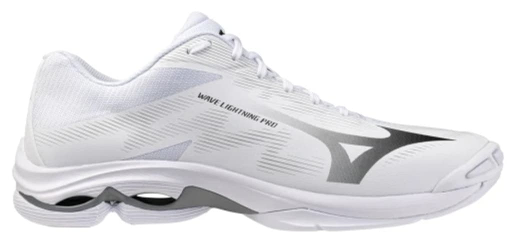 کفش والیبال یونیسکس Mizuno سفید خاکستری مدل Wave Lightning Pro کفش والیبال یونیسکس Mizuno سفید خاکستری مدل Wave Lightning Pro