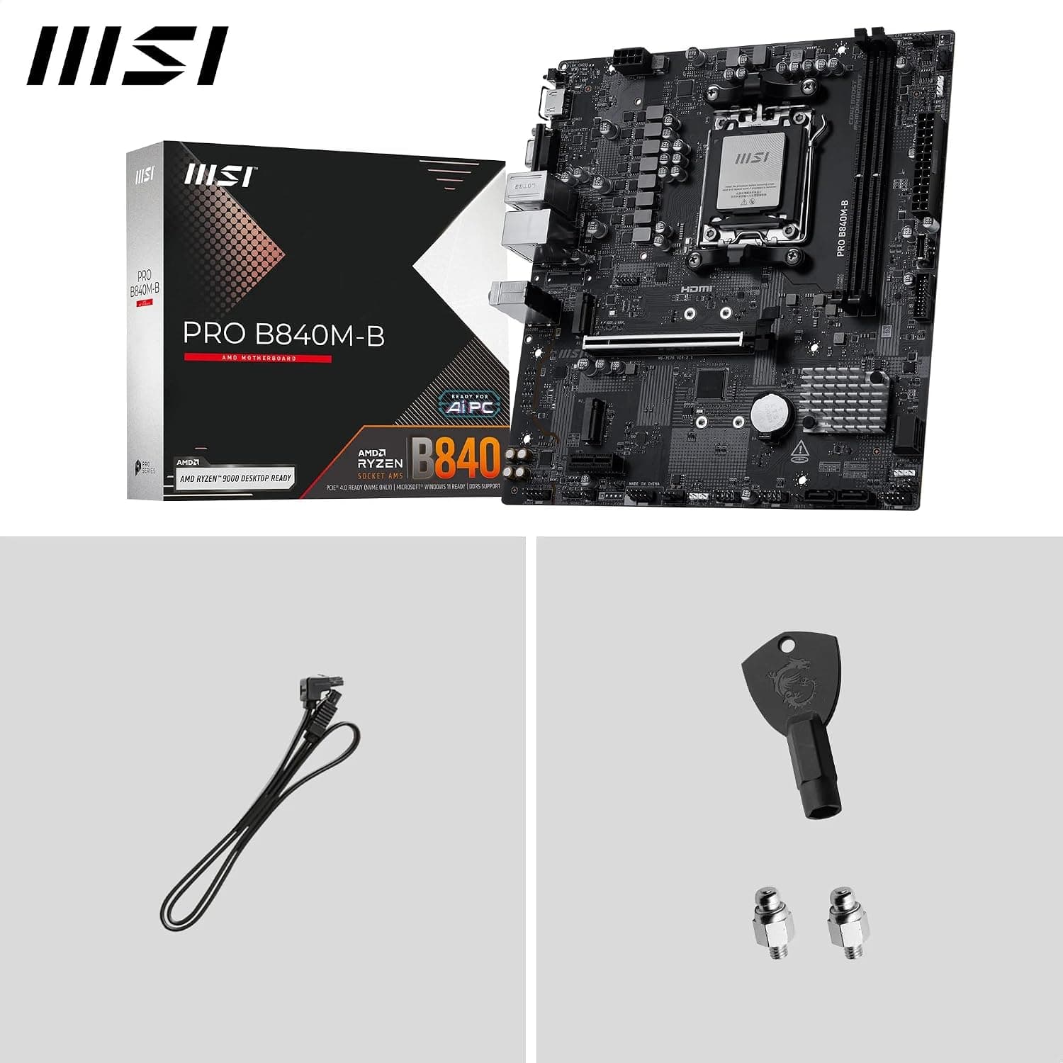 مادربرد MSI PRO مدل B840M-B AM5 DDR5 8000MHZ(OC) MATX مادربرد MSI PRO مدل B840M-B AM5 DDR5 8000MHZ(OC) MATX
