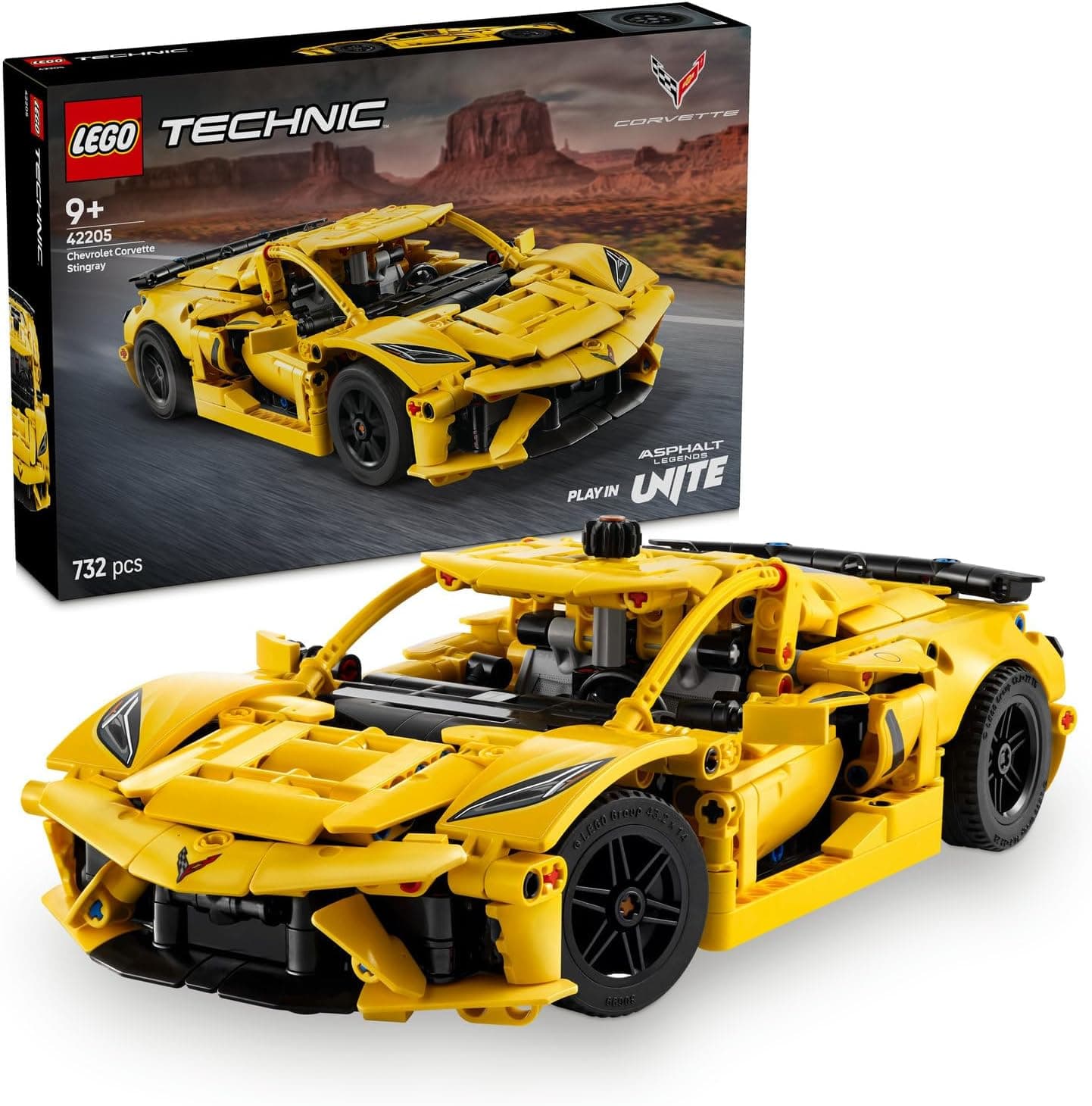 لگو Technic Chevrolet Corvette Stingray مدل 42205 لگو Technic Chevrolet Corvette Stingray مدل 42205