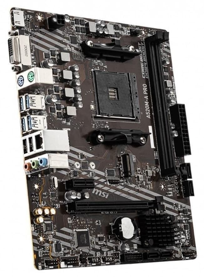 مادربرد MSI گیمینگ mATX سوکت AM4 چیپست AMD A520 مدل A520M-A PRO مادربرد MSI گیمینگ mATX سوکت AM4 چیپست AMD A520 مدل A520M-A PRO