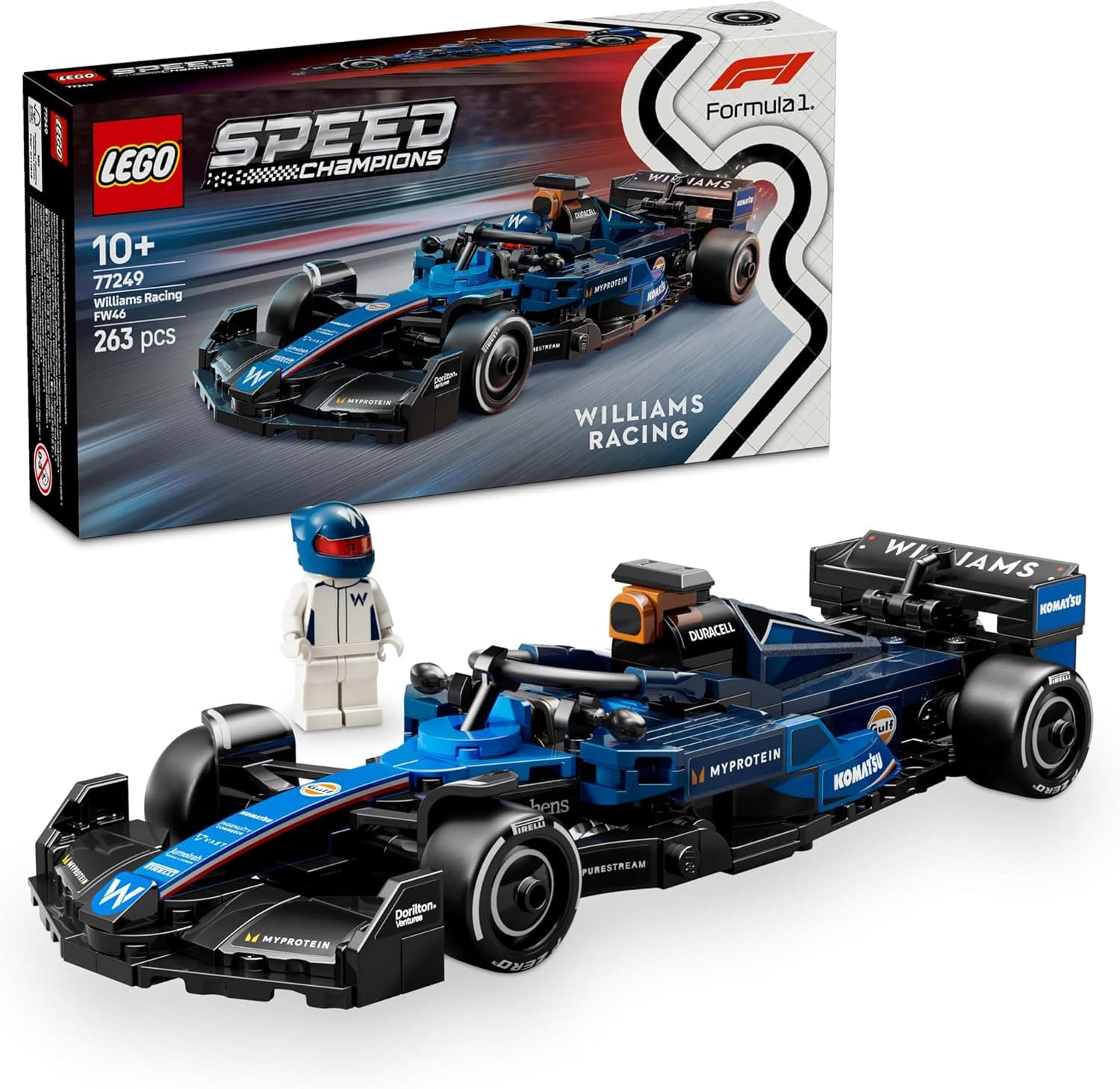 لگو ماشین مسابقه F1 سری Speed Champions تیم Williams Racing مدل FW46 کد 77249 لگو ماشین مسابقه F1 سری Speed Champions تیم Williams Racing مدل FW46 کد 77249