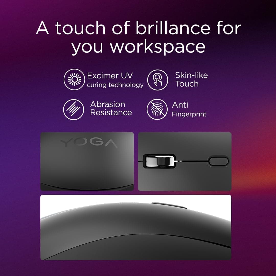ماوس بیسیم Lenovo Yoga بیصدا خاکستری لونا ماوس بیسیم Lenovo Yoga بیصدا خاکستری لونا