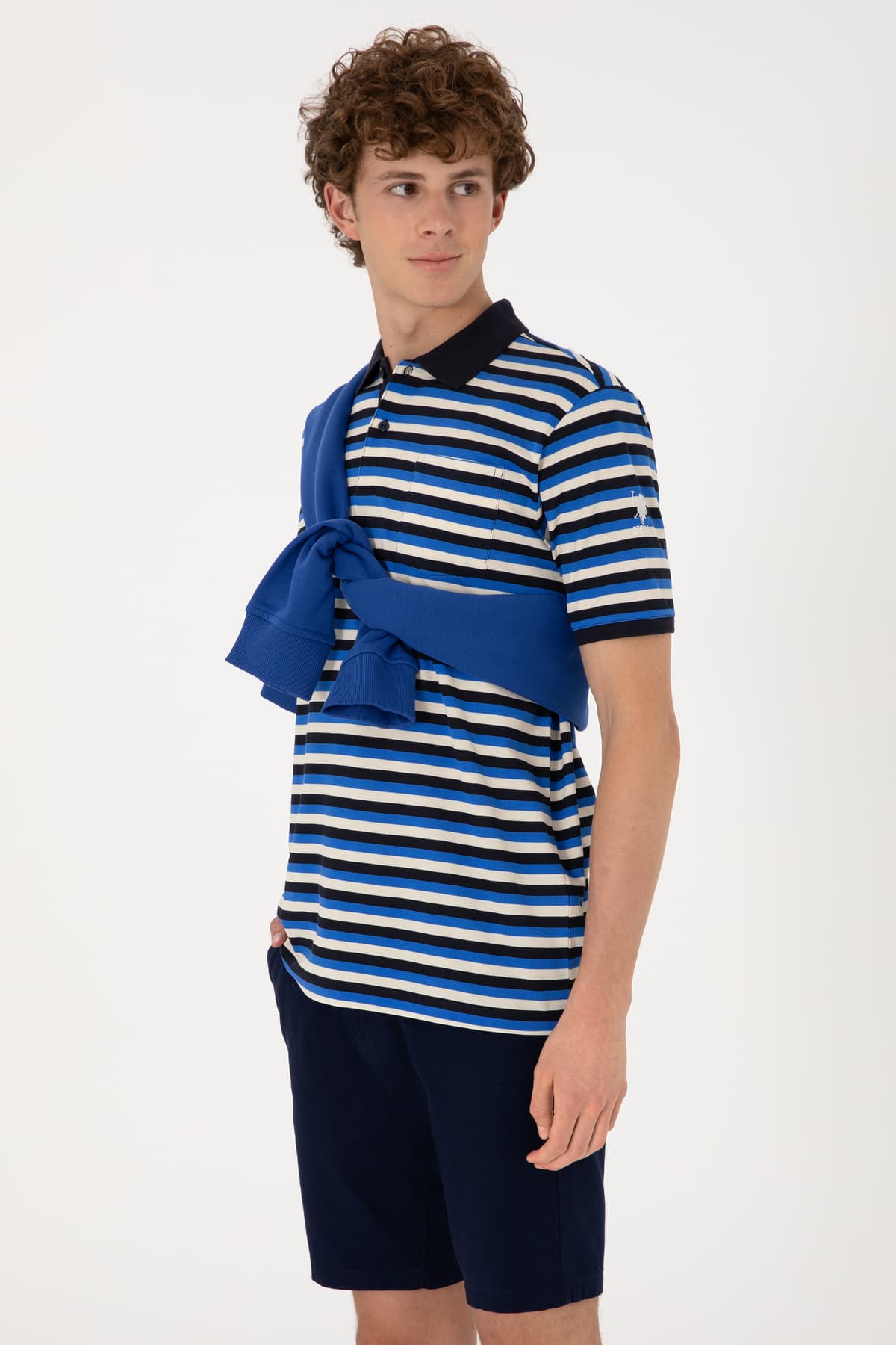 تیشرت مردانه U.S. Polo Assn. فیت معمولی لاجوردی راهراه مدل 50306794-VR033 تیشرت مردانه U.S. Polo Assn. فیت معمولی لاجوردی راهراه مدل 50306794-VR033
