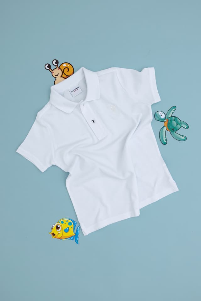 تیشرت پسرانه U.S. Polo Assn. سفید ساده یقه پولو مدل 50298049-VR013 تیشرت پسرانه U.S. Polo Assn. سفید ساده یقه پولو مدل 50298049-VR013