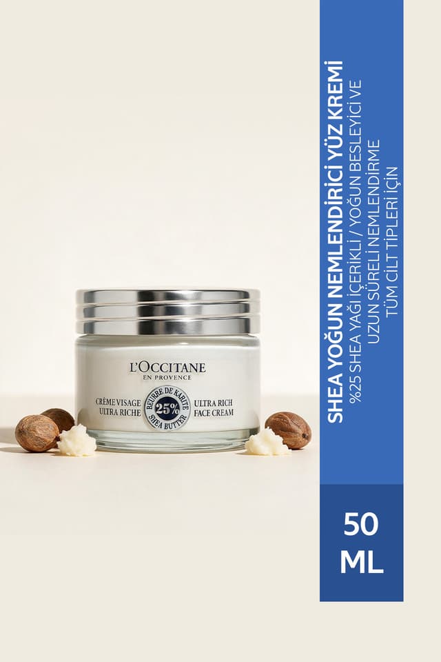 کرم صورت مرطوبکننده قوی L'Occitane مناسب پوست خشک و خیلی خشک حاوی 25% کره شی 50 ml کرم صورت مرطوبکننده قوی L'Occitane مناسب پوست خشک و خیلی خشک حاوی 25% کره شی 50 ml