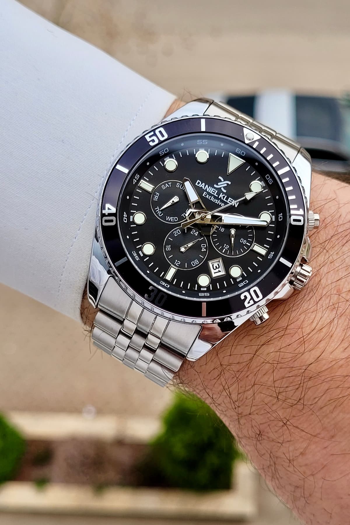 ساعت مچی مردانه Daniel Klein صفحه مشکی بند خاکستری قابل تنظیم 45mm ساعت مچی مردانه Daniel Klein صفحه مشکی بند خاکستری قابل تنظیم 45mm