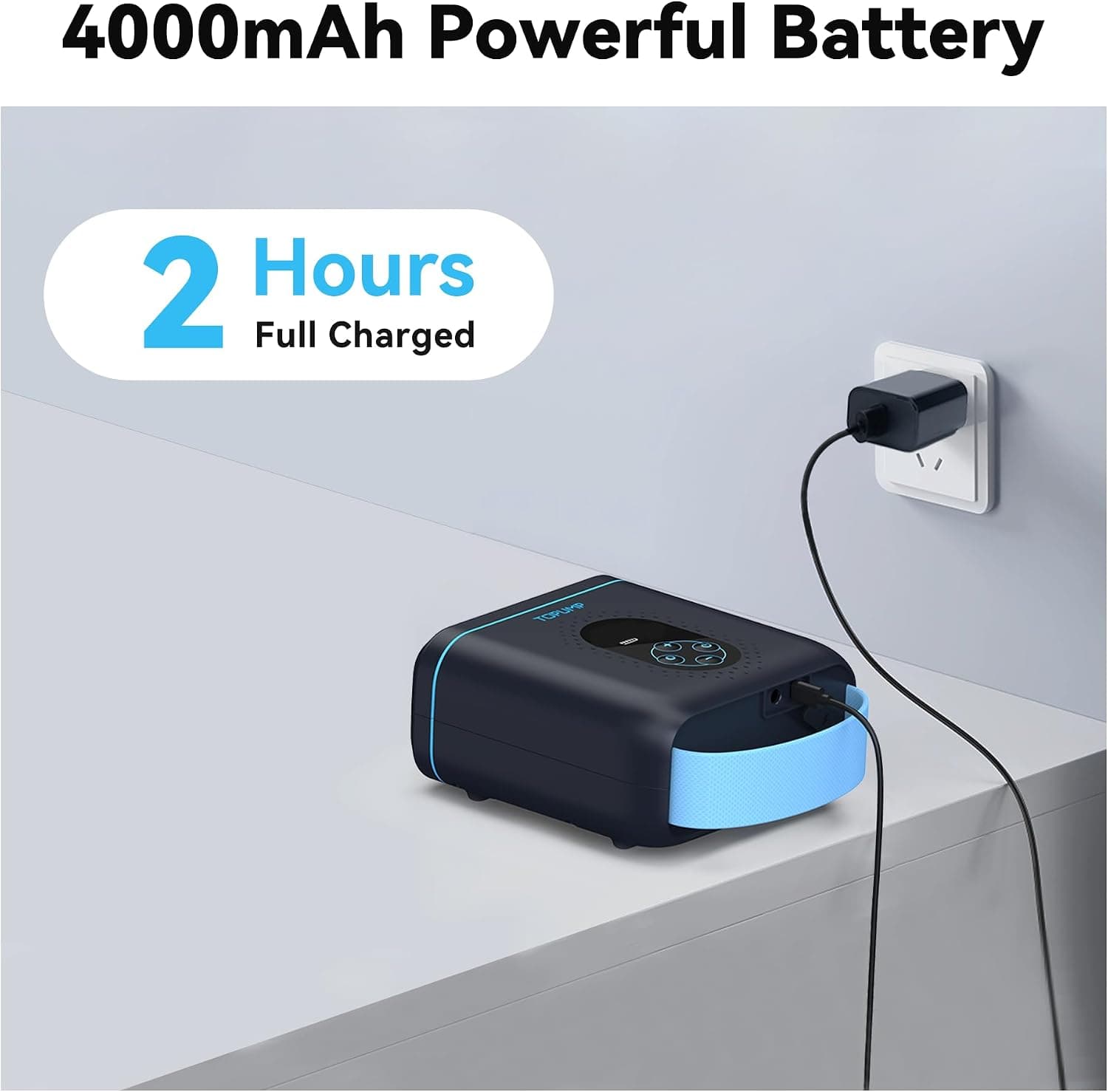 پمپ باد برقی تخته پارویی TOPUMP شارژی قابلحمل 20PSI دو مرحلهای با خاموشی خودکار مدل TPS260 پمپ باد برقی تخته پارویی TOPUMP شارژی قابلحمل 20PSI دو مرحلهای با خاموشی خودکار مدل TPS260