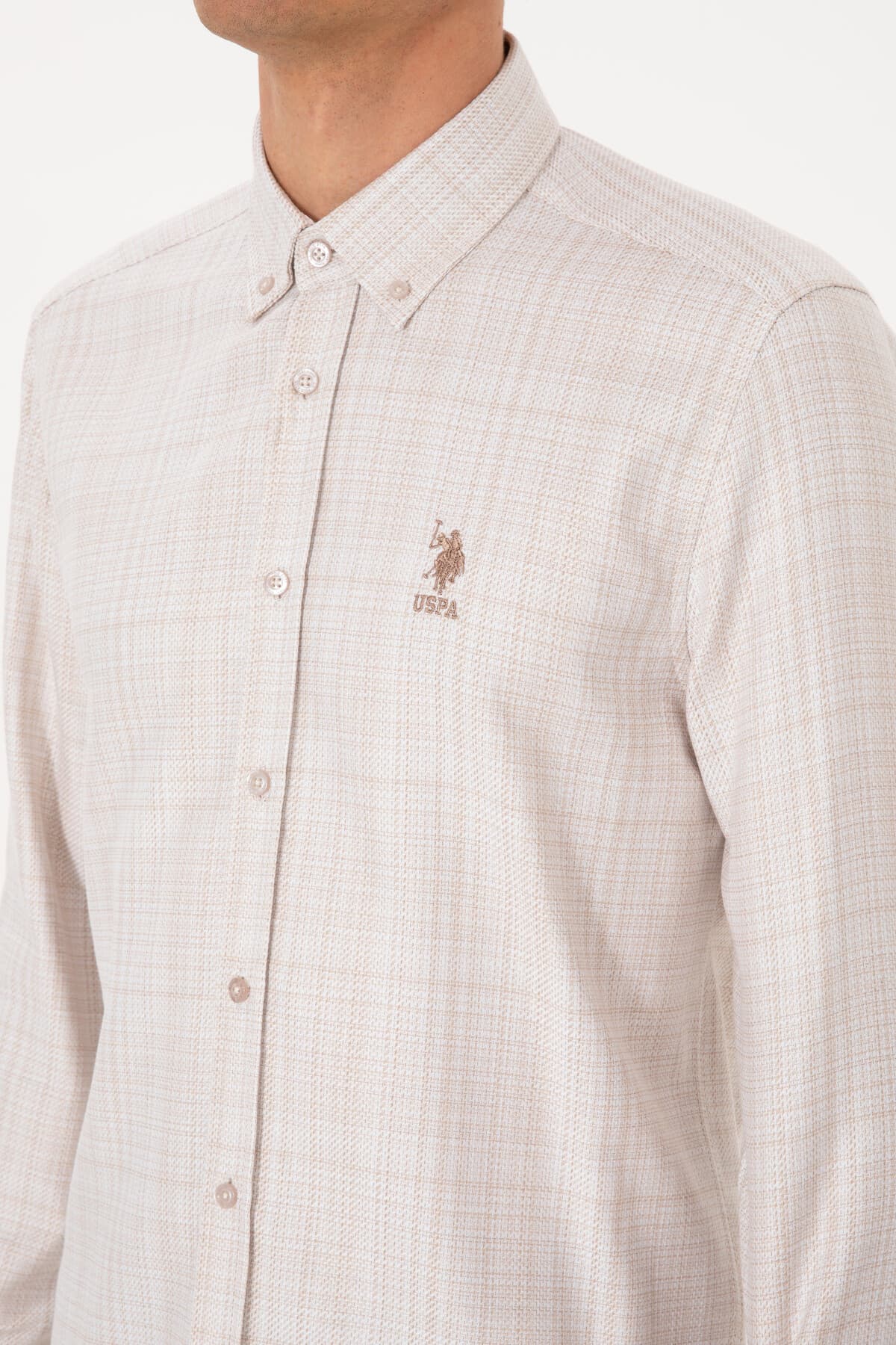 پیراهن مردانه U.S. Polo Assn. کرم آستینبلند مدل 50316640-VR256 پیراهن مردانه U.S. Polo Assn. کرم آستینبلند مدل 50316640-VR256