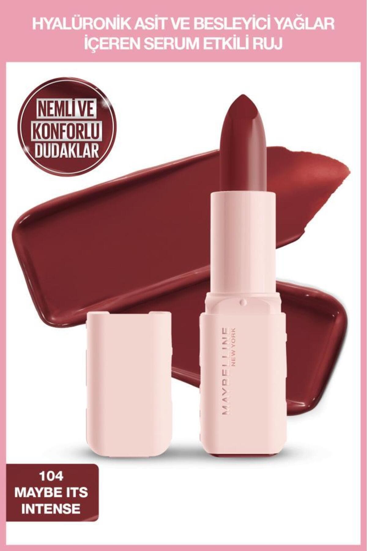 رژ لب Maybelline New York حاوی هیالورونیک اسید مدل 104 Maybe It's Intense رژ لب Maybelline New York حاوی هیالورونیک اسید مدل 104 Maybe It's Intense