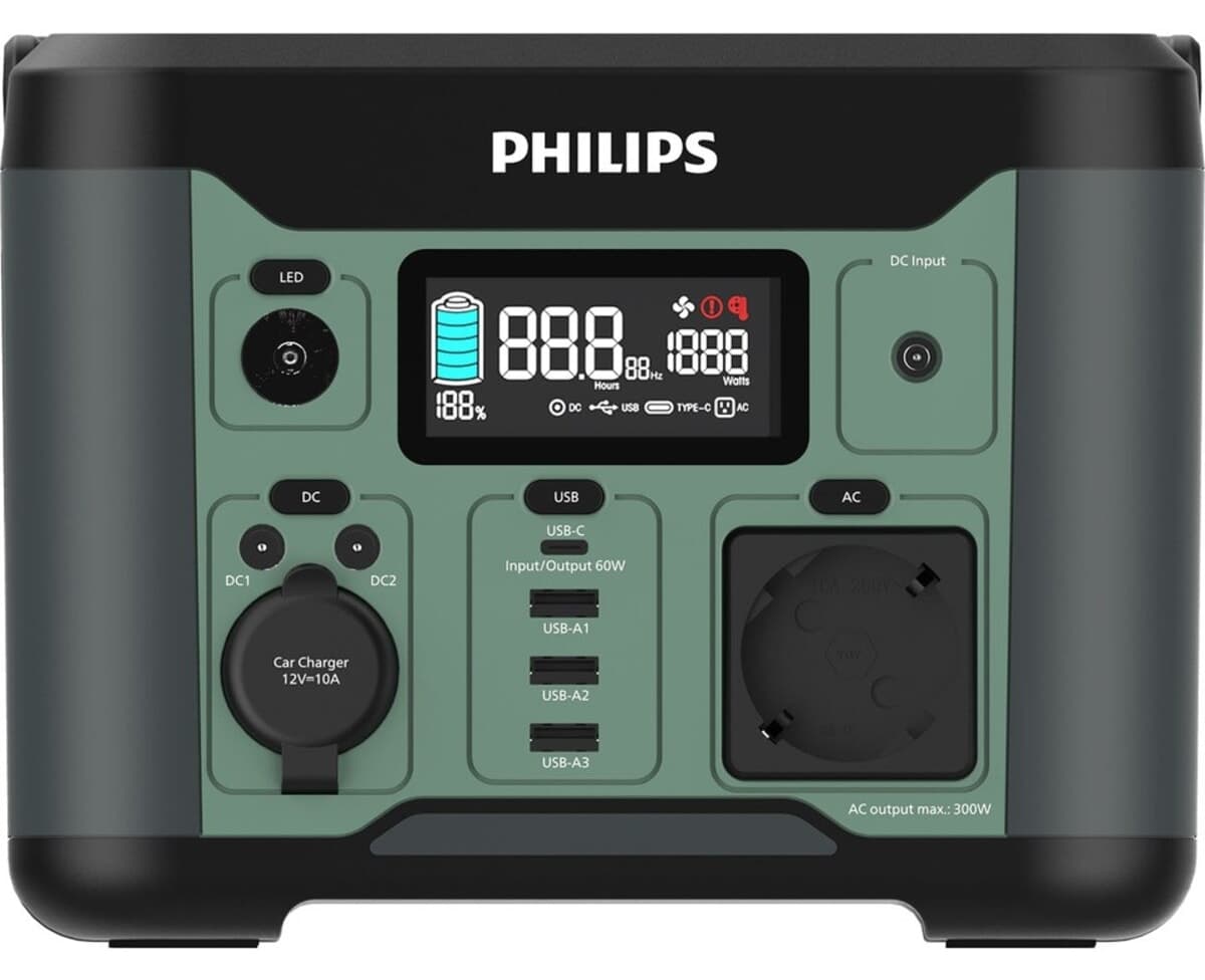 منبع تغذیه قابل حمل Philips مشکی خروجی AC/DC سازگار با 300W مدل DLP8091CB منبع تغذیه قابل حمل Philips مشکی خروجی AC/DC سازگار با 300W مدل DLP8091CB