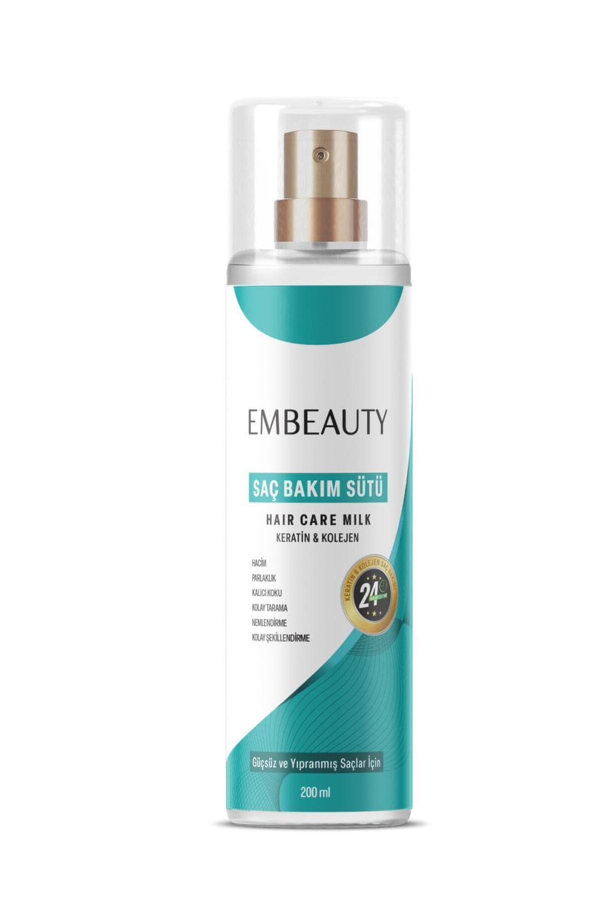 شیر موی مغذی Embeauty حاوی کراتین و کلاژن 200 ML شیر موی مغذی Embeauty حاوی کراتین و کلاژن 200 ML
