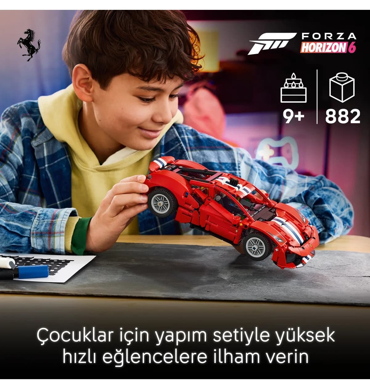 لگو Technic ماشین Ferrari 488 PISTA مدل 42235 با 882 قطعه لگو Technic ماشین Ferrari 488 PISTA مدل 42235 با 882 قطعه
