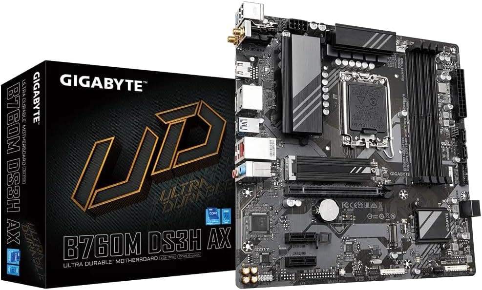 مادربرد GIGABYTE مدل B760 DS3H با سوکت LGA1700 و حافظه DDR4 ATX مادربرد GIGABYTE مدل B760 DS3H با سوکت LGA1700 و حافظه DDR4 ATX
