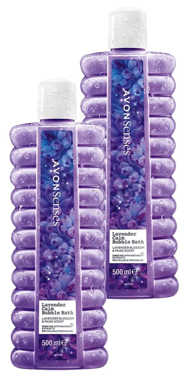 فوم حمام معطر اسطوخودوس Avon Senses Lavender Calm ست دوتایی 500 ml فوم حمام معطر اسطوخودوس Avon Senses Lavender Calm ست دوتایی 500 ml