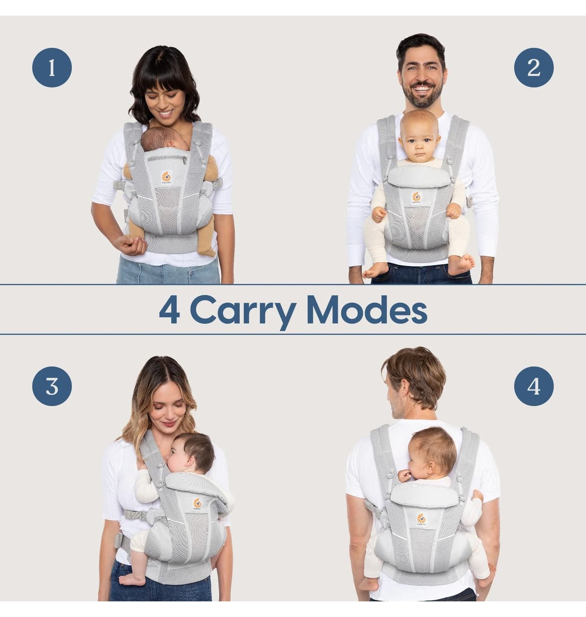 بند حمل نوزاد Ergobaby نخی Omni Deluxe خاکستری مرواریدی بند حمل نوزاد Ergobaby نخی Omni Deluxe خاکستری مرواریدی