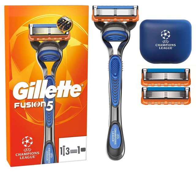 خودتراش Gillette سری ویژه Champions League مدل Fusion 5، دسته + 3 سری خودتراش Gillette سری ویژه Champions League مدل Fusion 5، دسته + 3 سری
