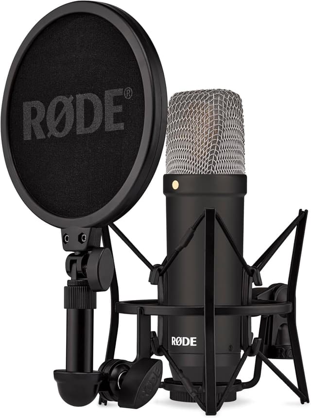 میکروفون کاندنسر RØDE دیافراگم بزرگ مدل NT1 Signature Series سیاه میکروفون کاندنسر RØDE دیافراگم بزرگ مدل NT1 Signature Series سیاه