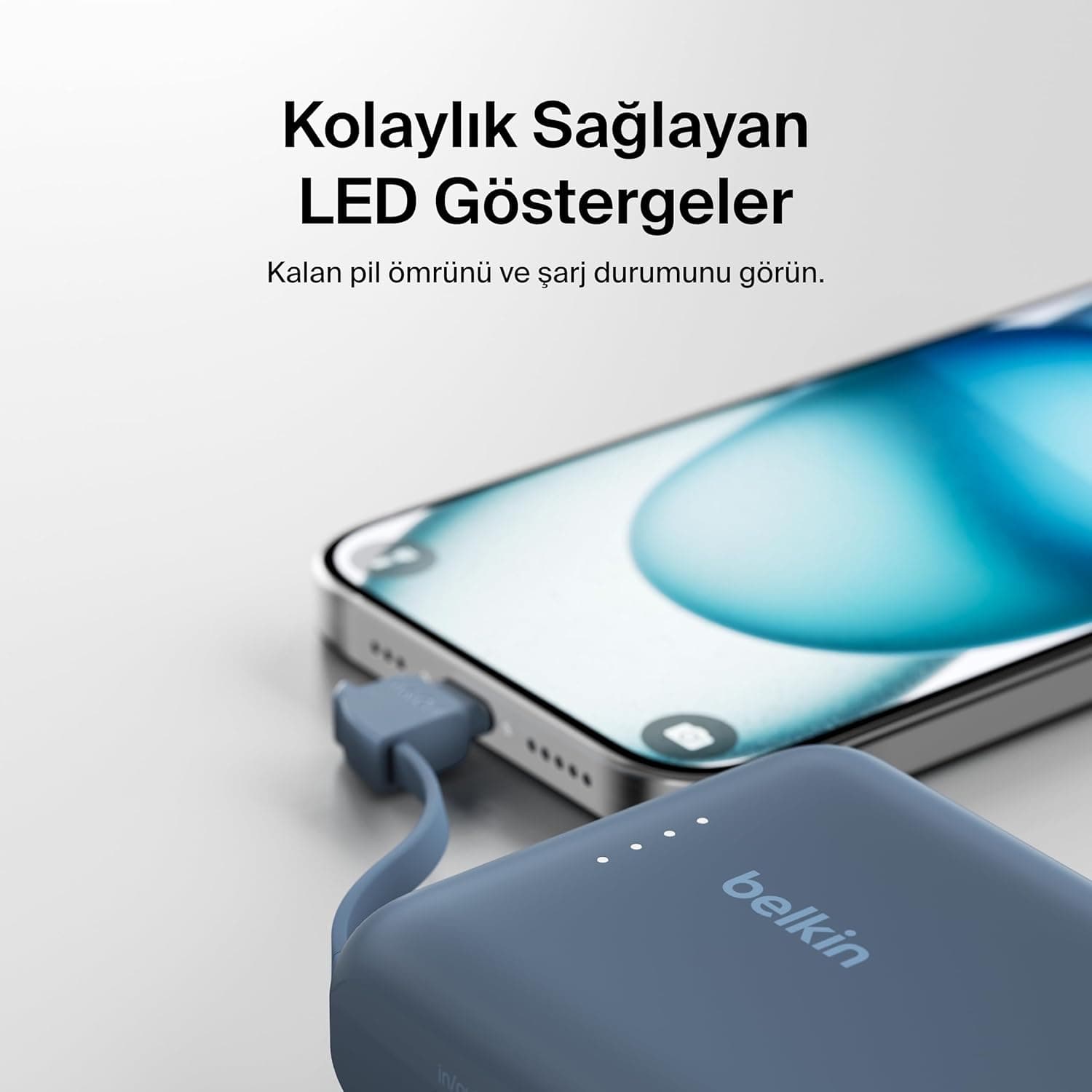 پاوربانک Belkin مدل BoostCharge با کابل داخلی 10K و PD 20W پاوربانک Belkin مدل BoostCharge با کابل داخلی 10K و PD 20W