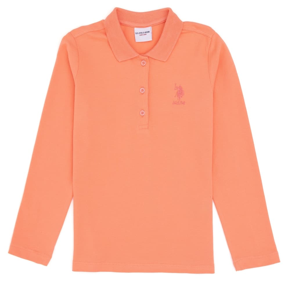 سویشرت دخترانه U.S. Polo Assn. یقه پولو سالمونی مدل 50296377-VR047 سویشرت دخترانه U.S. Polo Assn. یقه پولو سالمونی مدل 50296377-VR047