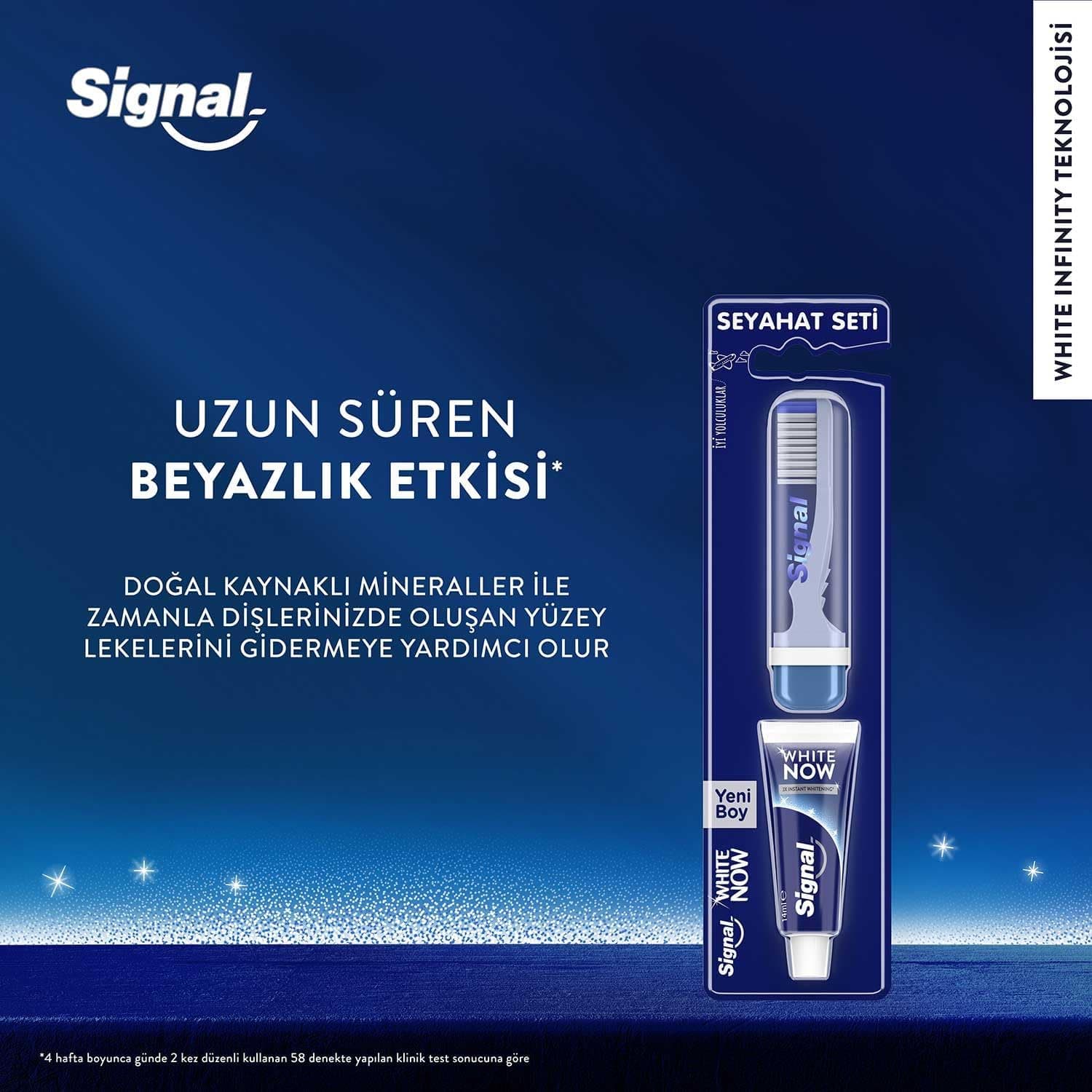 ست مسافرتی خمیردندان 14 ml و مسواک Signal White Now ست مسافرتی خمیردندان 14 ml و مسواک Signal White Now