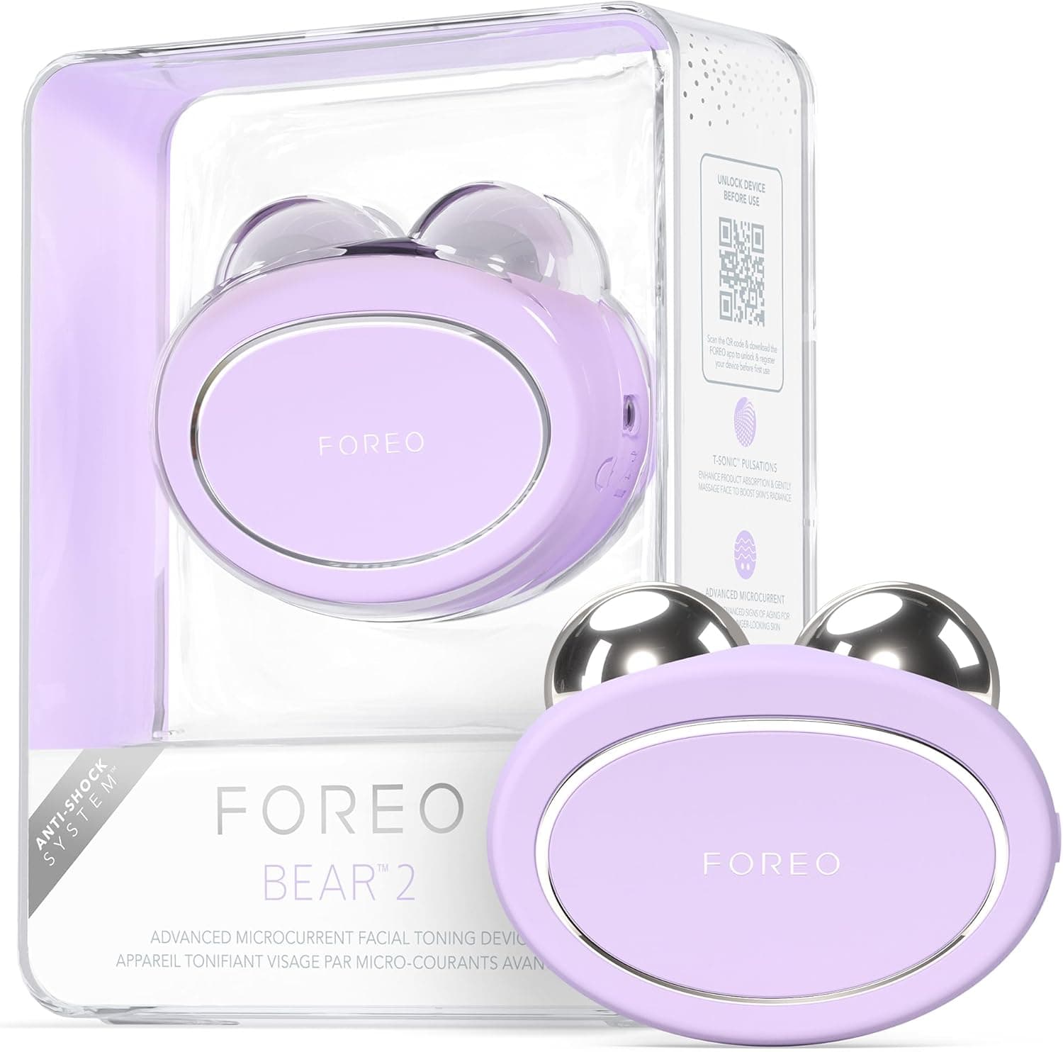 دستگاه میکروکارنت لیفتینگ تونینگ صورت FOREO مدل BEAR 2 اسطوخودوسی دستگاه میکروکارنت لیفتینگ تونینگ صورت FOREO مدل BEAR 2 اسطوخودوسی