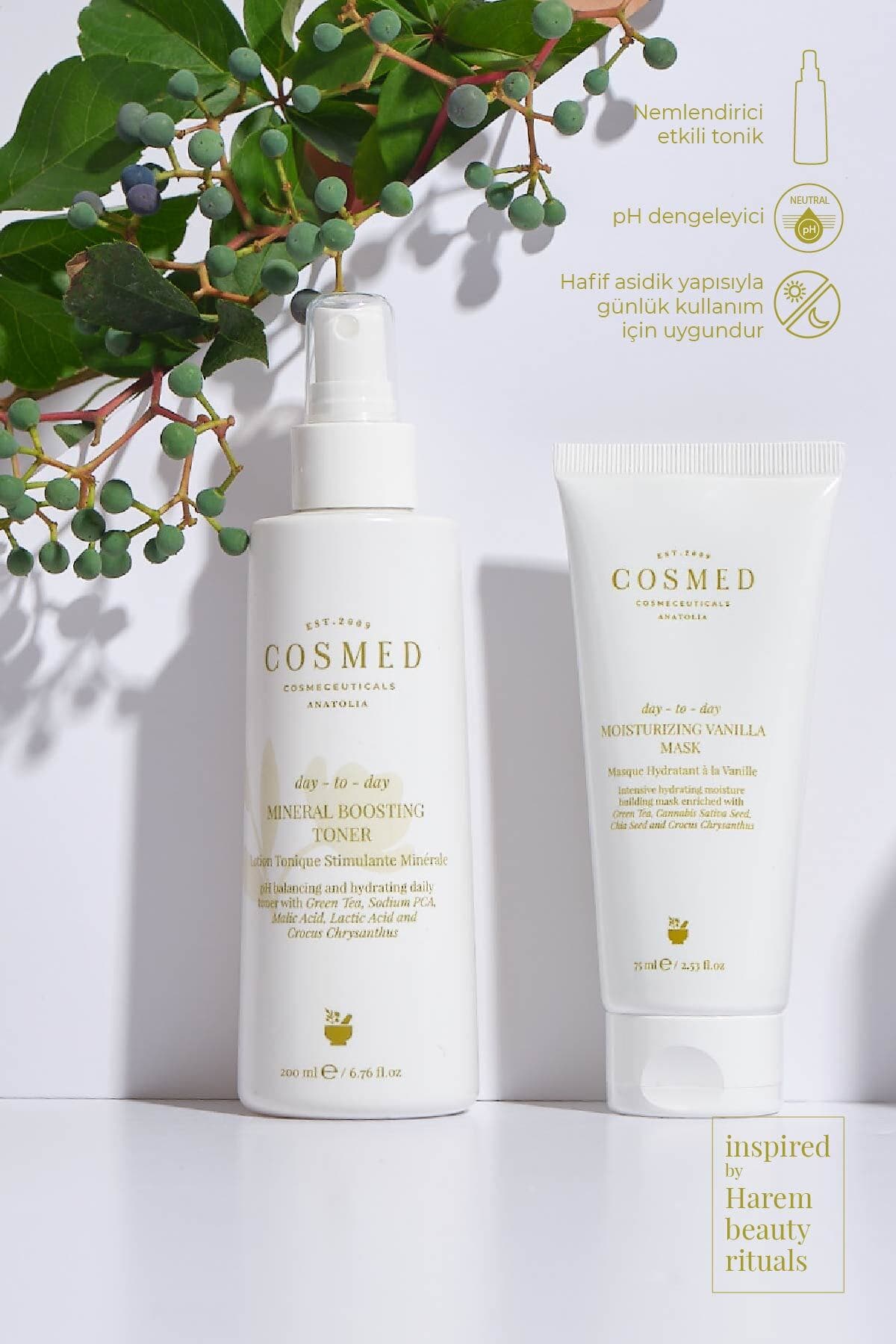 تونر اسیدی مرطوبکننده COSMED مدل Day to Day MINERAL BOOSTING TONER 200 ML تونر اسیدی مرطوبکننده COSMED مدل Day to Day MINERAL BOOSTING TONER 200 ML