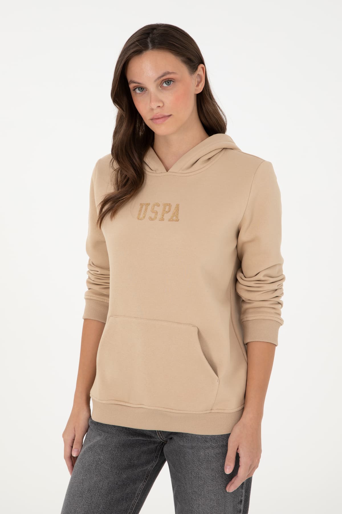 سوئیشرت زنانه U.S. Polo Assn. هودیدار بیسیک شنی مدل 50289536-VR085 سوئیشرت زنانه U.S. Polo Assn. هودیدار بیسیک شنی مدل 50289536-VR085
