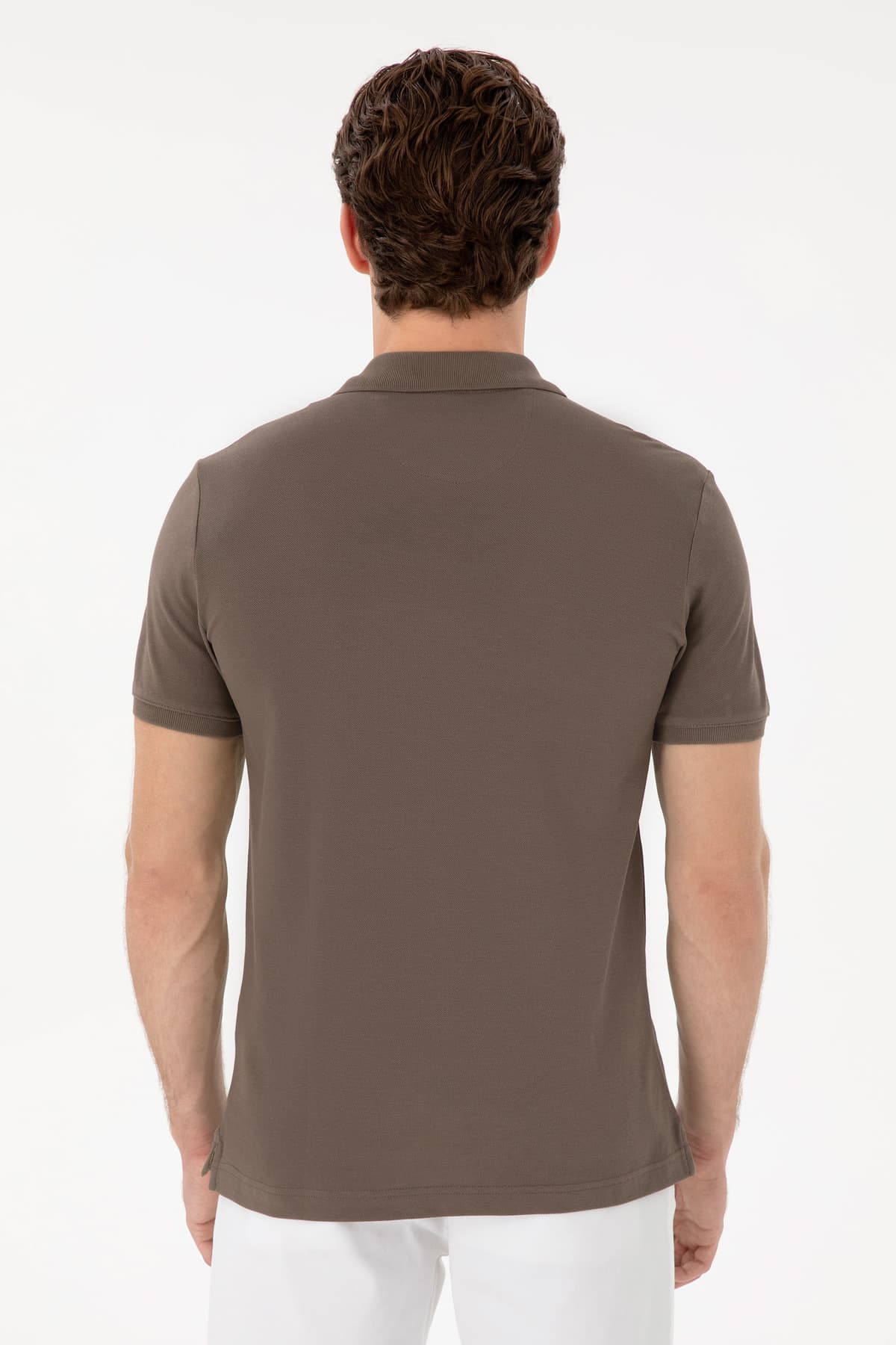 تیشرت مردانه U.S. Polo Assn. یقه پولو فیت اسلیم ساده قهوهای روشن مدل 50298041-VR052 تیشرت مردانه U.S. Polo Assn. یقه پولو فیت اسلیم ساده قهوهای روشن مدل 50298041-VR052
