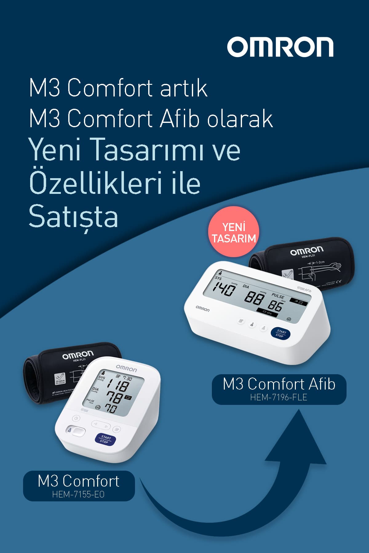 فشارسنج بازویی Omron با باتری و قابلیت استفاده آسان مدل M3 Comfort فشارسنج بازویی Omron با باتری و قابلیت استفاده آسان مدل M3 Comfort