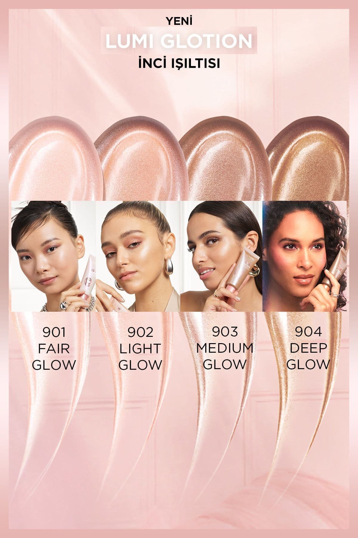 محصول آرایشی L'Oreal Paris Glotion All-in-one روشنکننده 901 - Fair Glow، 40 ml و Mini Lash Sensational Mascara محصول آرایشی L'Oreal Paris Glotion All-in-one روشنکننده 901 - Fair Glow، 40 ml و Mini Lash Sensational Mascara