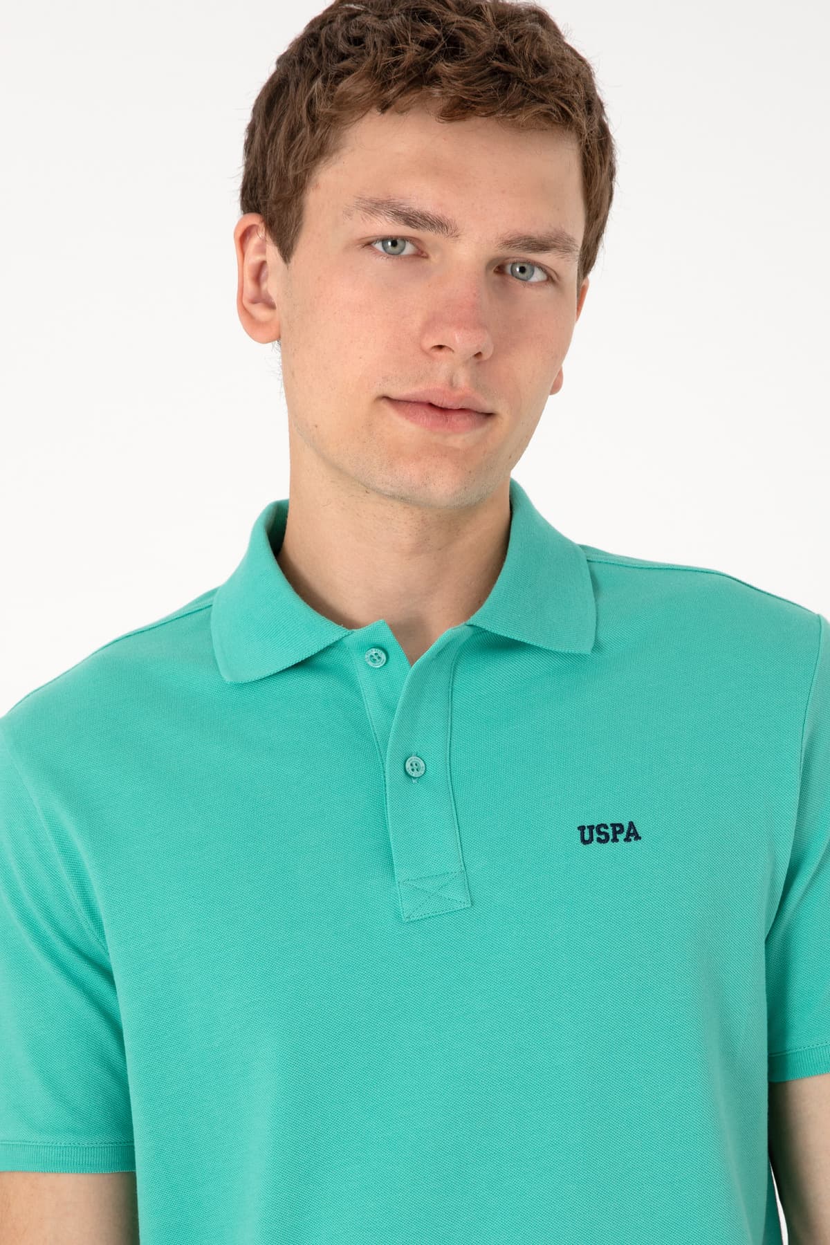 تیشرت مردانه U.S. Polo Assn. یقه پولو نعنایی ساده مدل 50306007-VR090 تیشرت مردانه U.S. Polo Assn. یقه پولو نعنایی ساده مدل 50306007-VR090