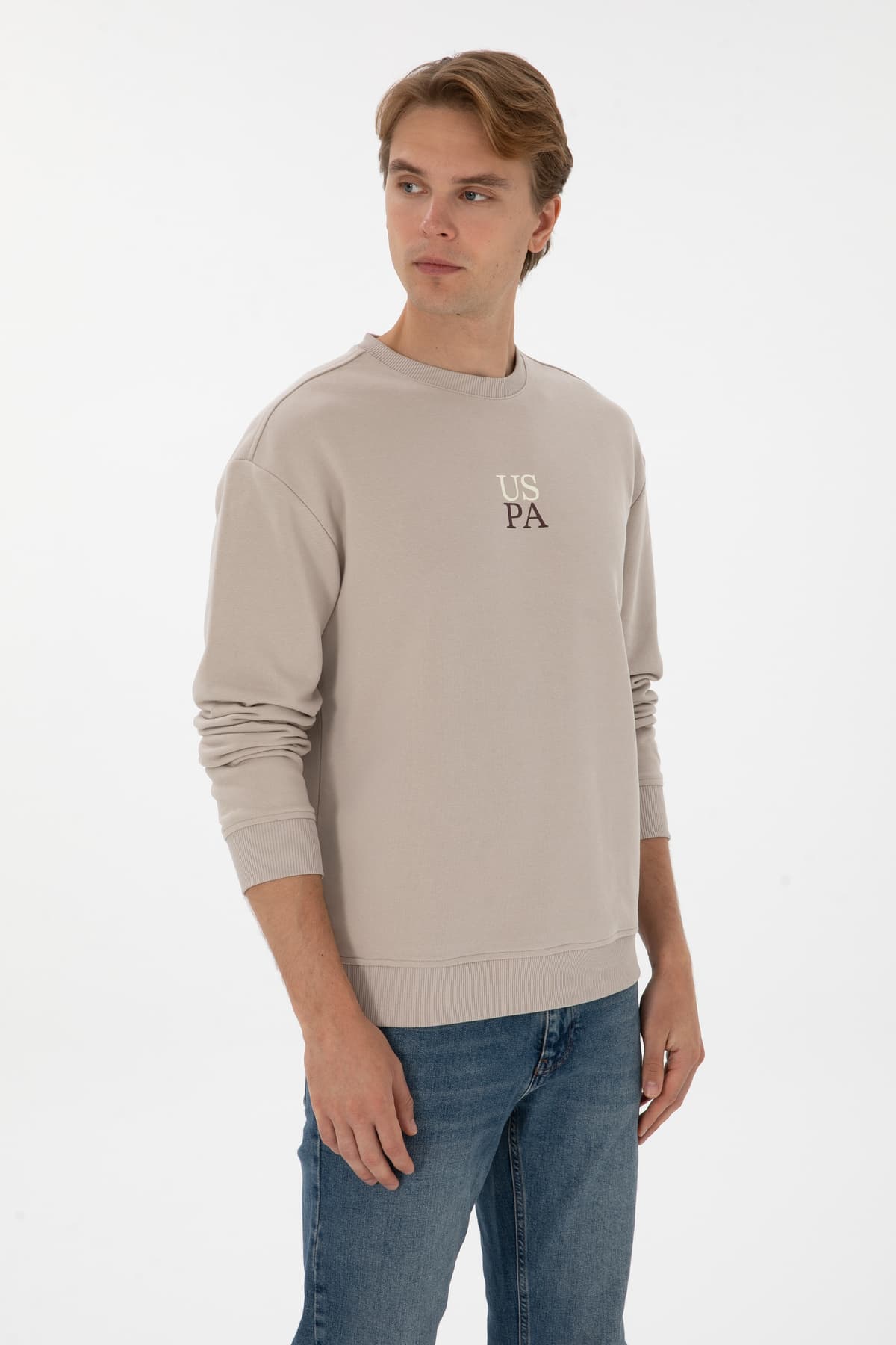 سوئیشرت مردانه U.S. Polo Assn. فیت کامفورت یقه گرد سنگی ساده مدل 50313760-VR049 سوئیشرت مردانه U.S. Polo Assn. فیت کامفورت یقه گرد سنگی ساده مدل 50313760-VR049