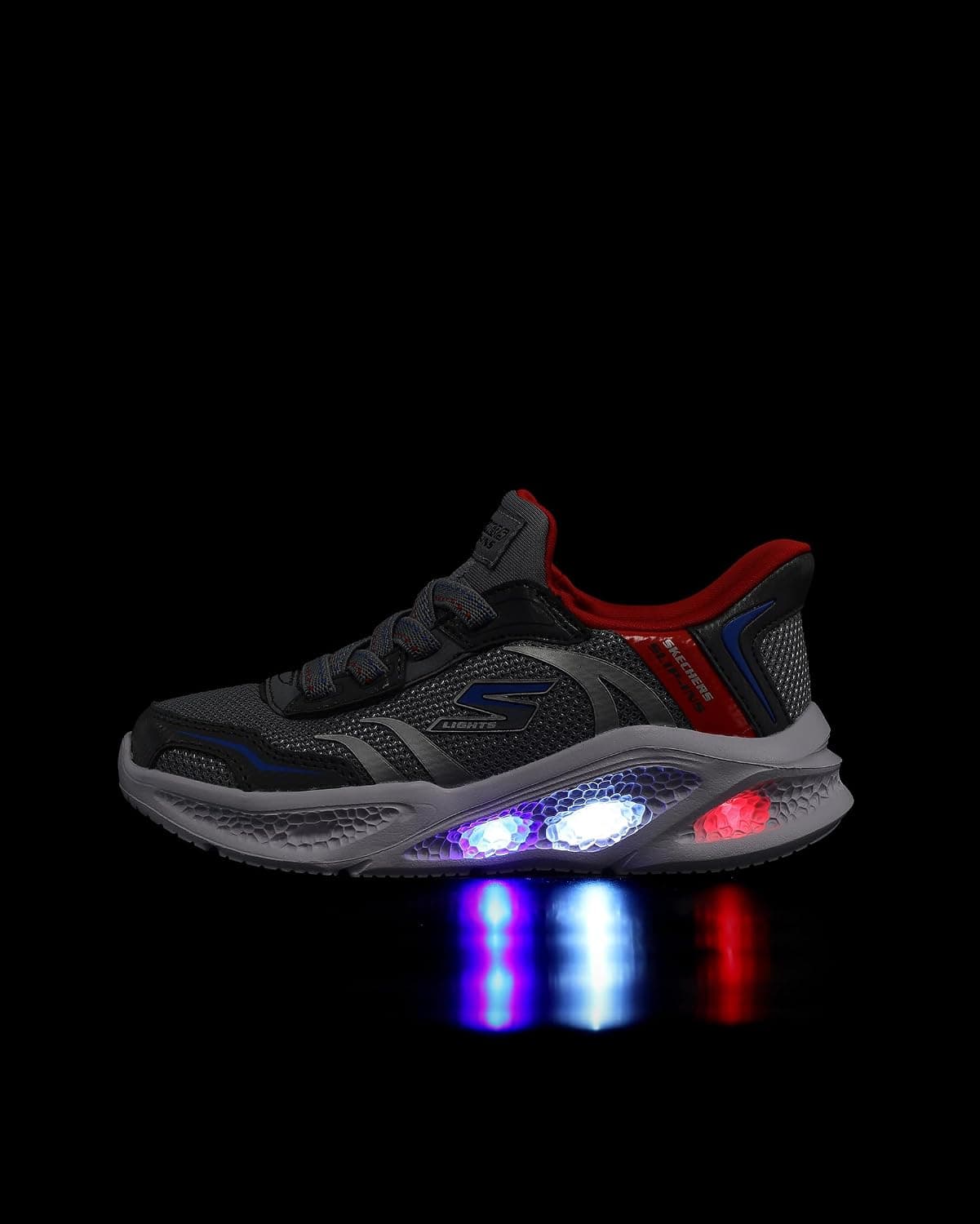 کفش ورزشی پسرانه Skechers با چراغ خاکستری مدل METEOR-LIGHTS - BRISK-BEAMS کفش ورزشی پسرانه Skechers با چراغ خاکستری مدل METEOR-LIGHTS - BRISK-BEAMS
