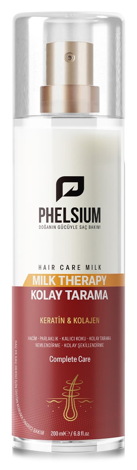 اسپری مراقبت مو PHELSİUM Milk Therapy کراتین و کلاژن آسانشانهزدن 200 ml اسپری مراقبت مو PHELSİUM Milk Therapy کراتین و کلاژن آسانشانهزدن 200 ml