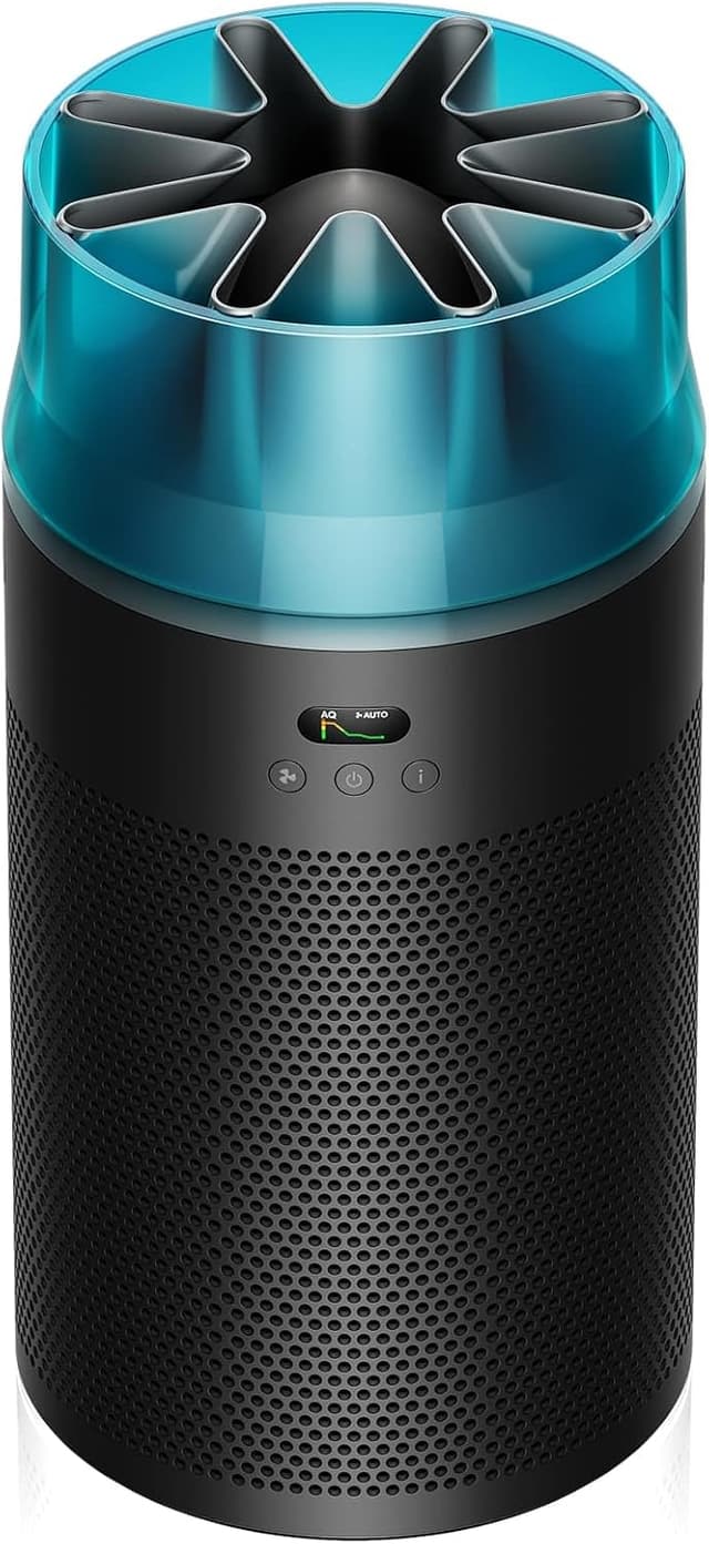 تصفیهکننده هوا Dyson مدل HushJet کامپکت مشکی و فیروزهای تصفیهکننده هوا Dyson مدل HushJet کامپکت مشکی و فیروزهای