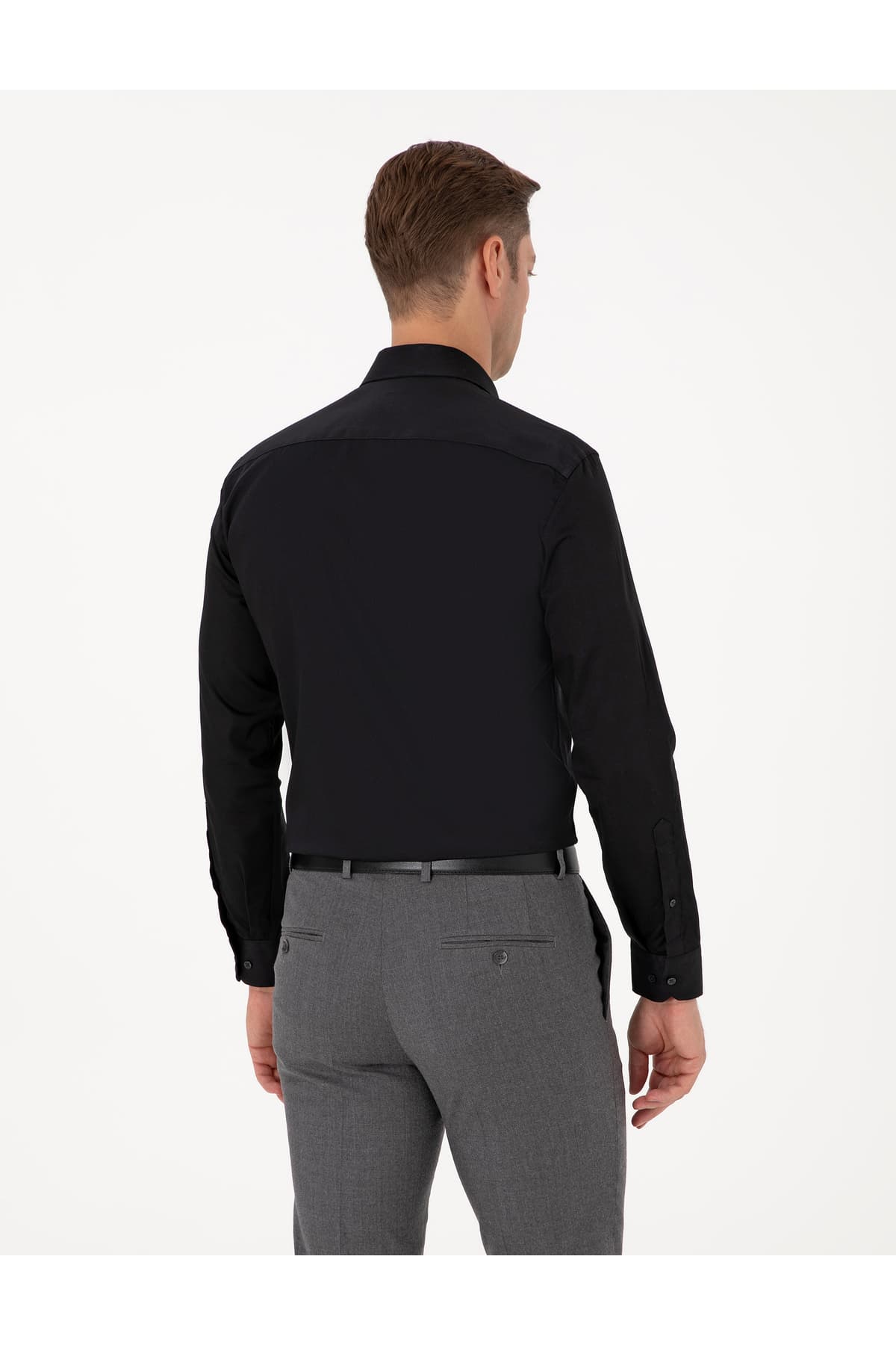 پیراهن مردانه Pierre Cardin مشکی نخی ساتن براق اسلیم فیت آستین بلند مدل 50315407-VR046 پیراهن مردانه Pierre Cardin مشکی نخی ساتن براق اسلیم فیت آستین بلند مدل 50315407-VR046