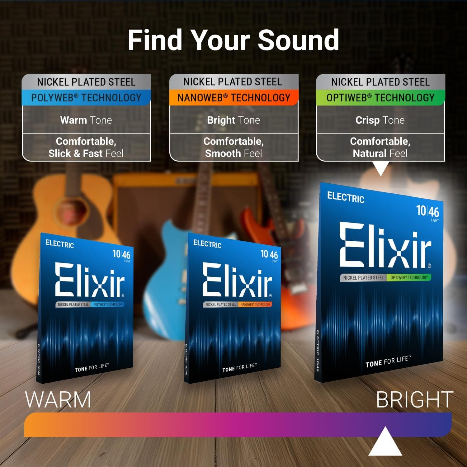 سیم گیتار الکتریک Elixir مدل 009-042 سری Optiweb کد 19002 سیم گیتار الکتریک Elixir مدل 009-042 سری Optiweb کد 19002