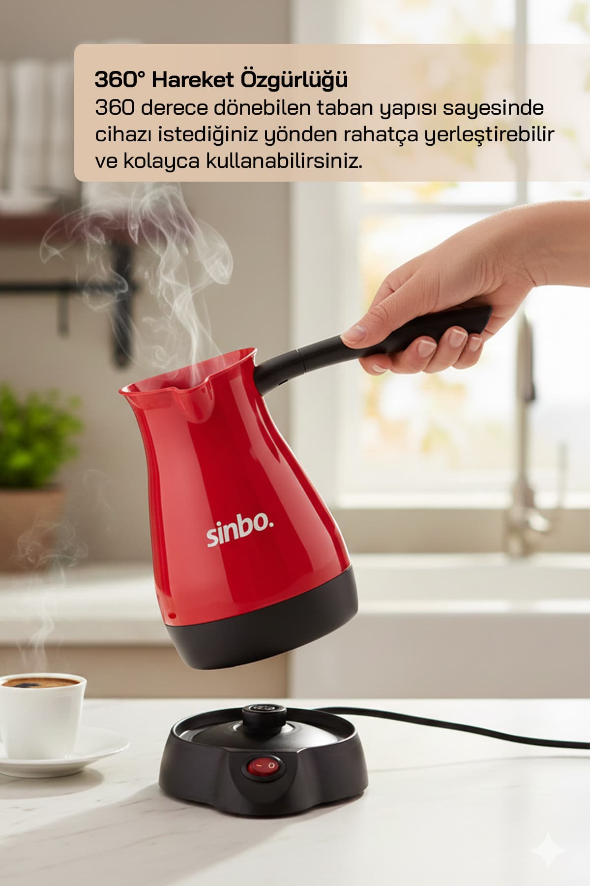 قهوهجوش برقی بیسیم Sinbo قرمز مدل SCM 2948 قهوهجوش برقی بیسیم Sinbo قرمز مدل SCM 2948