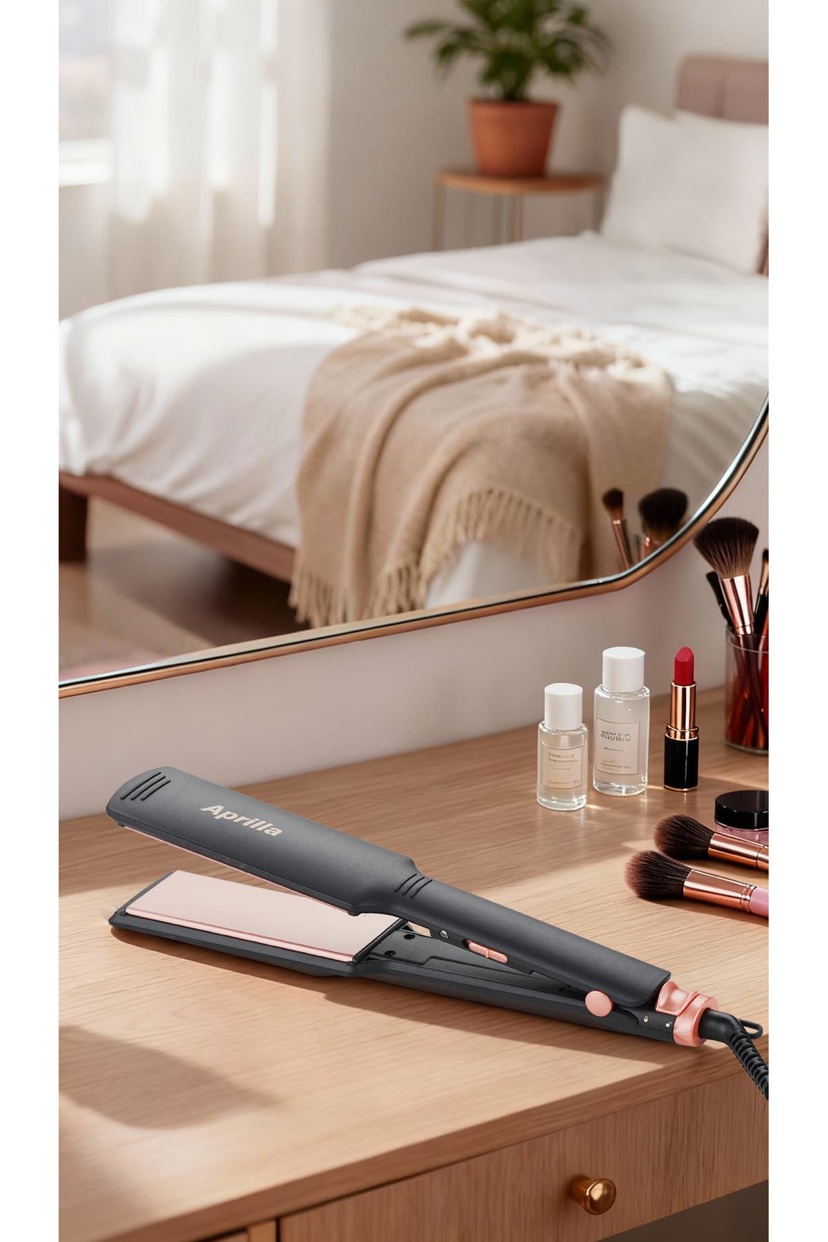 اتوی مو Aprilla قدرتمند با روکش سرامیکی عریض مشکی مدل Ahs-2033 40mm*120mm اتوی مو Aprilla قدرتمند با روکش سرامیکی عریض مشکی مدل Ahs-2033 40mm*120mm