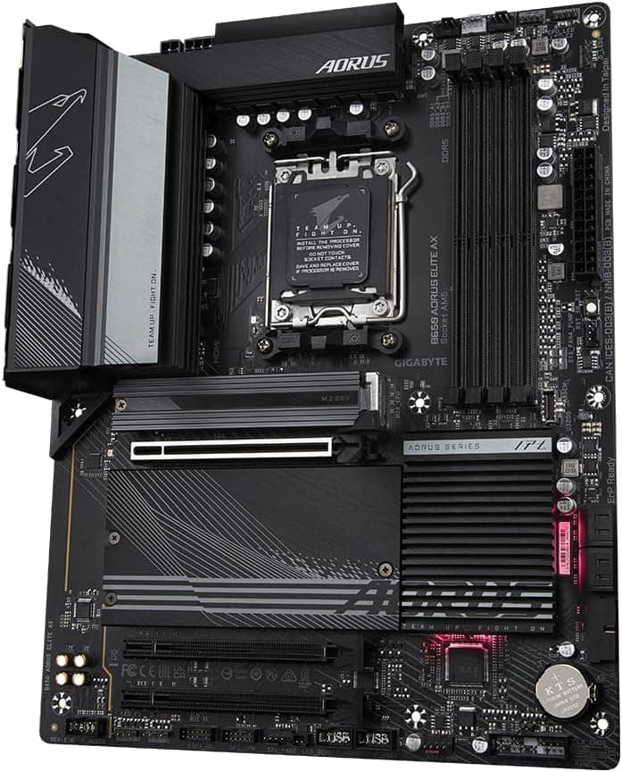 مادربرد GIGABYTE چیپست AMD B650 سوکت AM5 ATX مدل B650 AORUS Elite AX 1.0 مادربرد GIGABYTE چیپست AMD B650 سوکت AM5 ATX مدل B650 AORUS Elite AX 1.0
