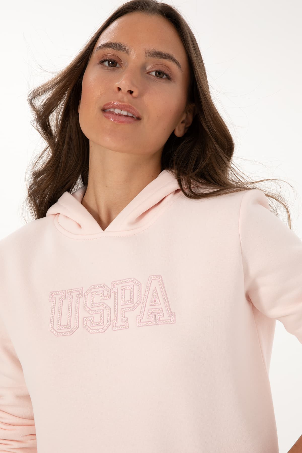 سوئیشرت زنانه U.S. Polo Assn. صورتی روشن شاردون با کلاه مدل 50313566-VR078 سوئیشرت زنانه U.S. Polo Assn. صورتی روشن شاردون با کلاه مدل 50313566-VR078