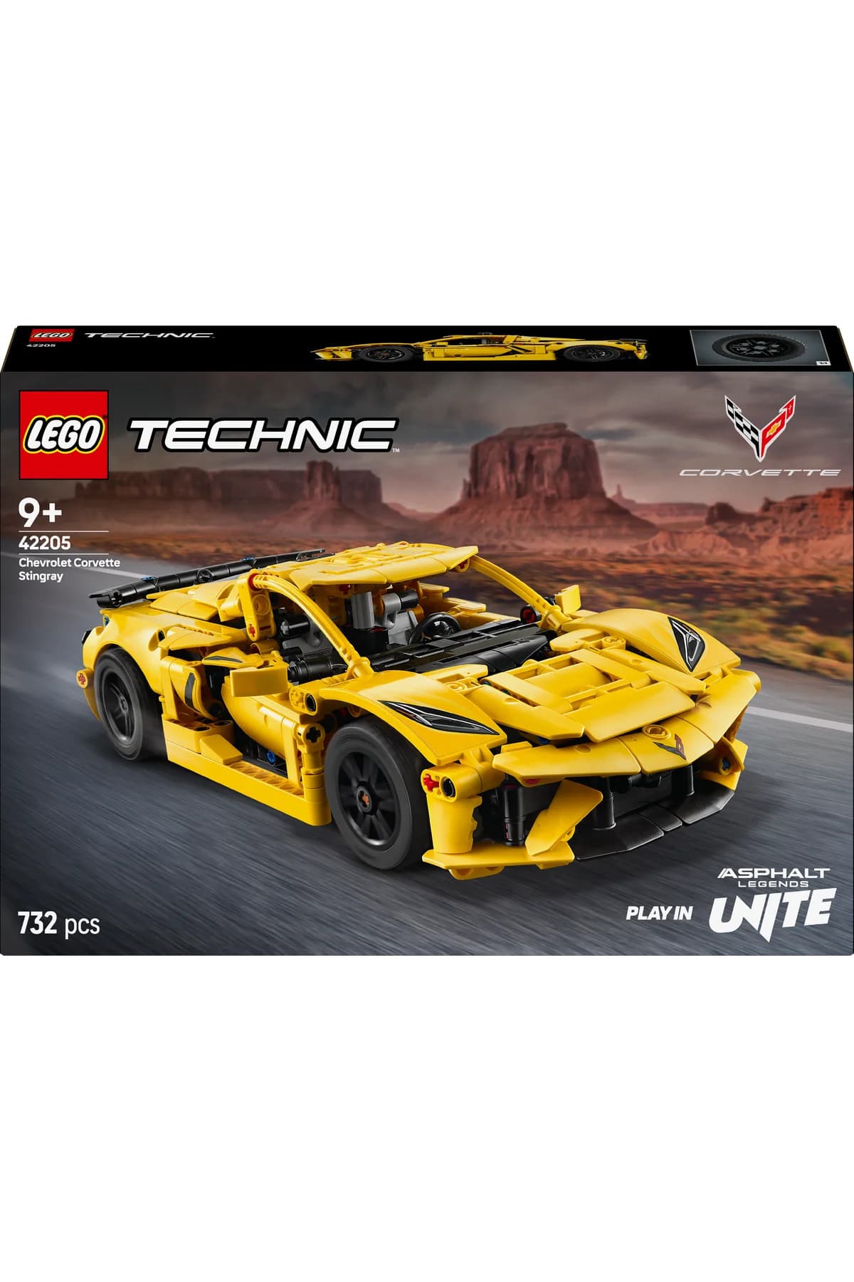 مجموعه ساختنی اسباببازی مناسب ۹ سال به بالا لگو Technic Chevrolet Corvette Stingray مدل 42205 (۷۳۲ قطعه) مجموعه ساختنی اسباببازی مناسب ۹ سال به بالا لگو Technic Chevrolet Corvette Stingray مدل 42205 (۷۳۲ قطعه)