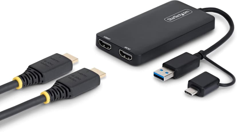 آداپتور دو مانیتوره StarTech مدل 107B-USB-HDMI-2 با خروجی 4K30 و 1080p آداپتور دو مانیتوره StarTech مدل 107B-USB-HDMI-2 با خروجی 4K30 و 1080p